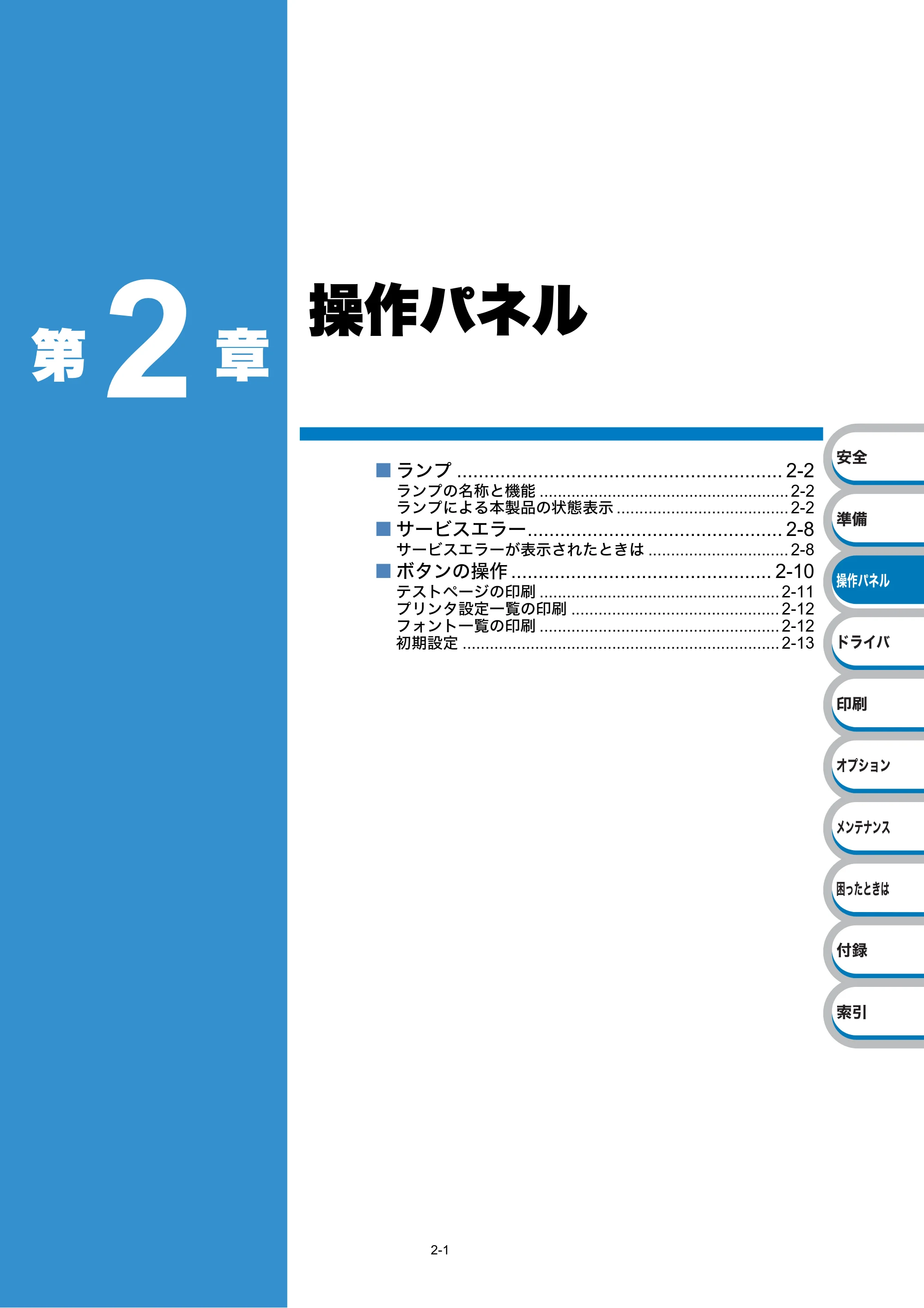 ブラザー HL-5340D / HL-5350DN ユーザーズガイド ~基本編~ — 第2章 操作パネル — 原本ページ — 29ページ