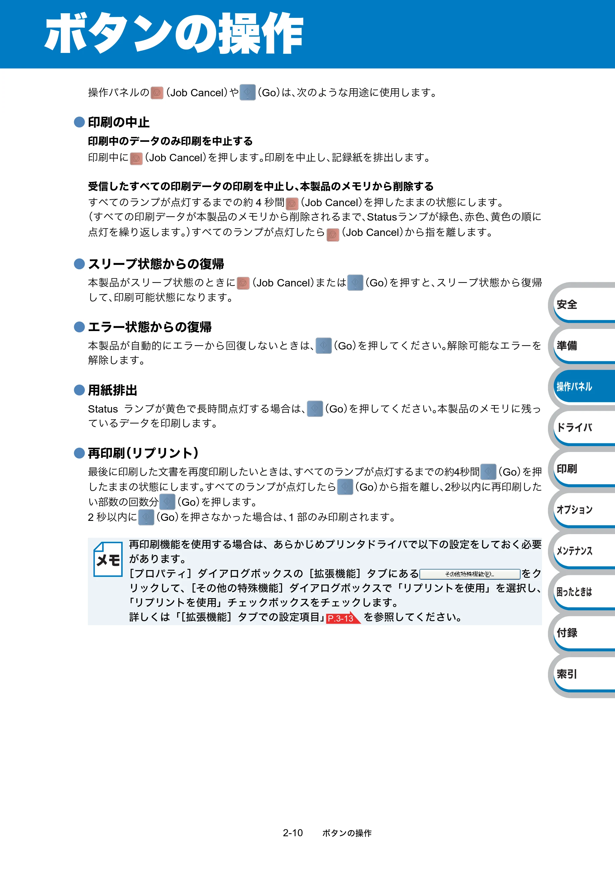 ブラザー HL-5340D / HL-5350DN ユーザーズガイド ~基本編~ — ボタンの操作 — 原本ページ — 38ページ
