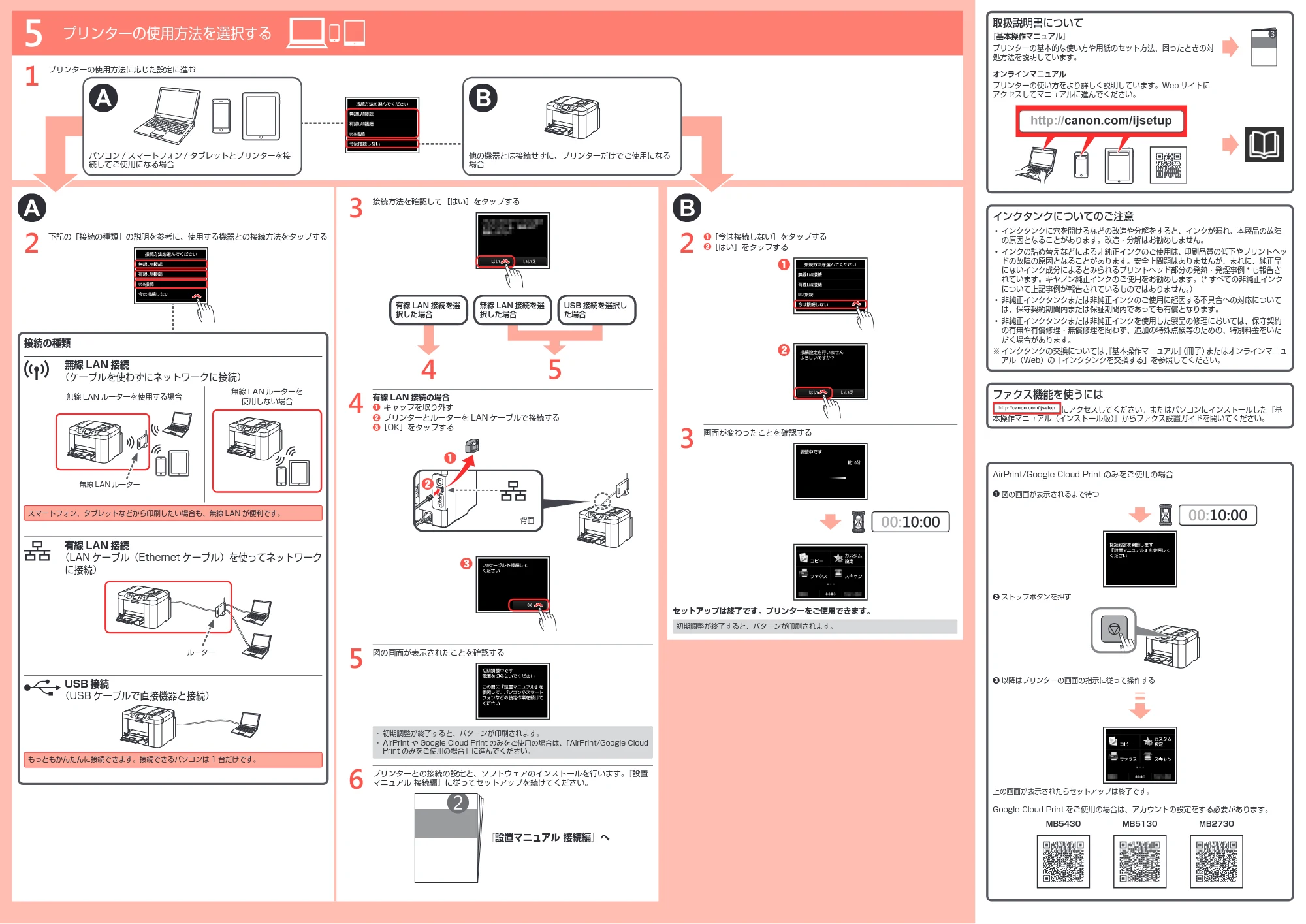 キヤノン MAXIFY MB5430 / MAXIFY MB5130 / MAXIFY MB2730 設置マニュアル 本体編(PDF:1.80MB) — 原本ページ — 2ページ