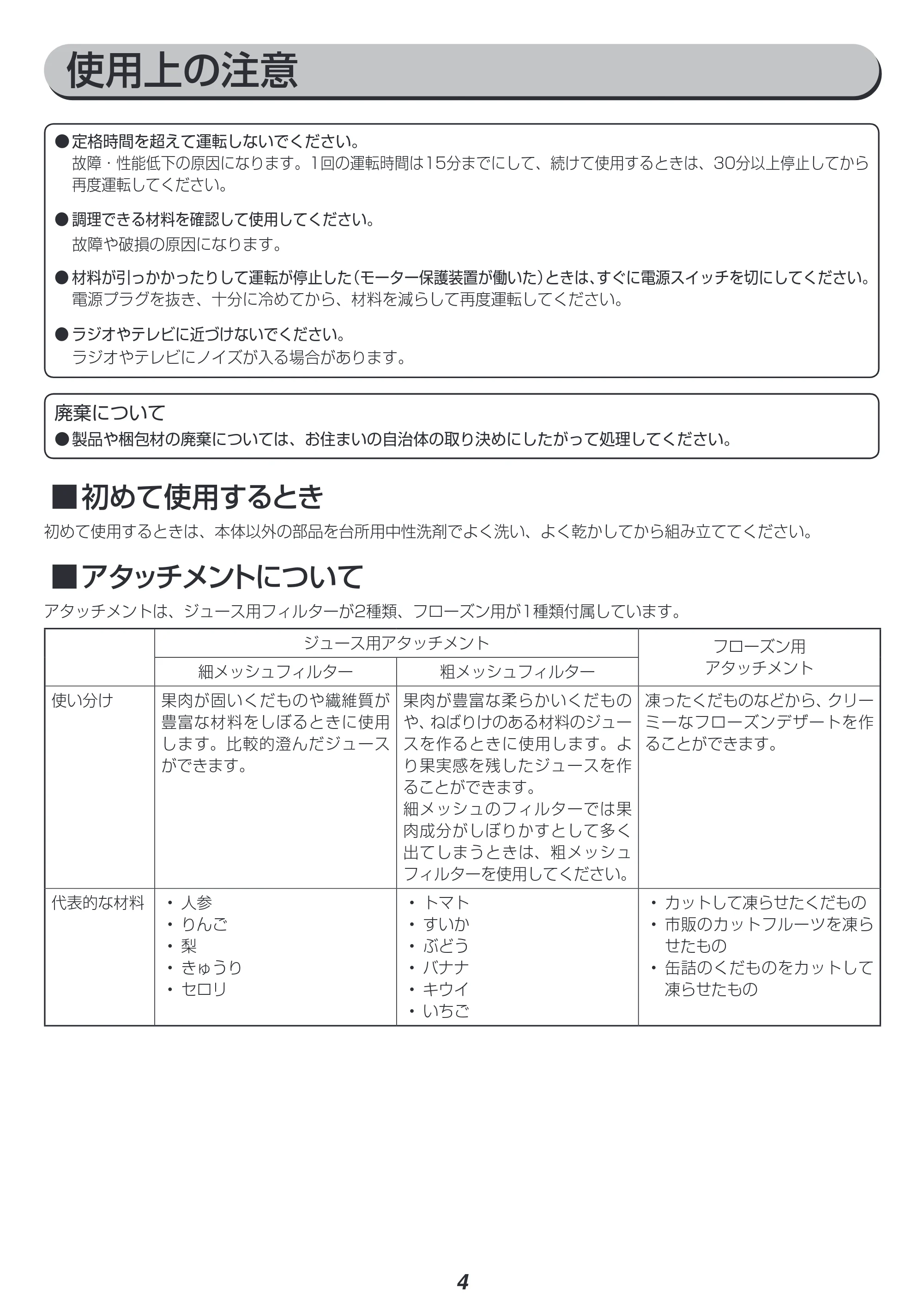 アイリスオーヤマ ISJ-56 取扱説明書 — 原本ページ — 4ページ