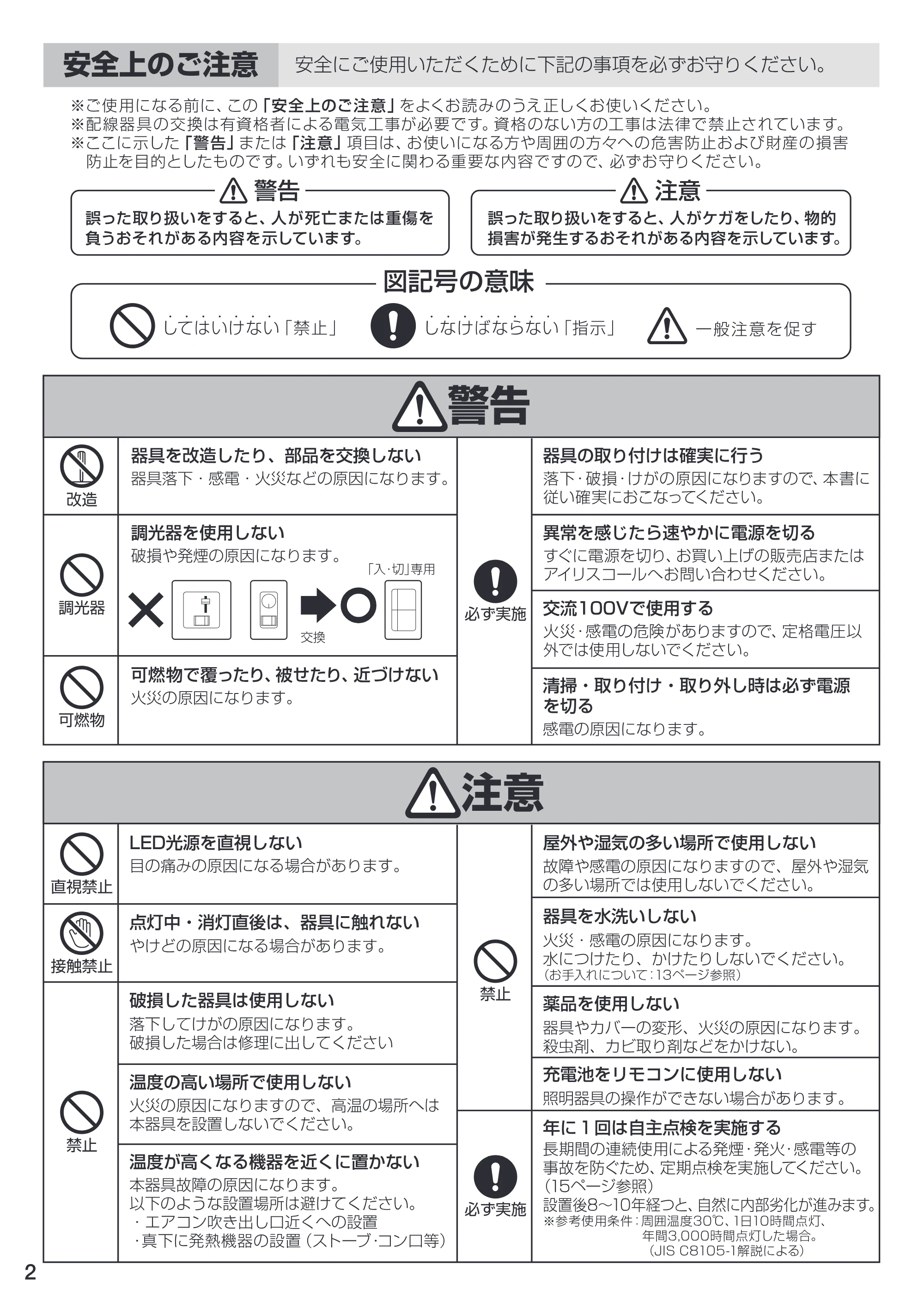アイリスオーヤマ CL8DL-SGE 取扱説明書 — P02 [Converted] — 原本ページ — 2ページ