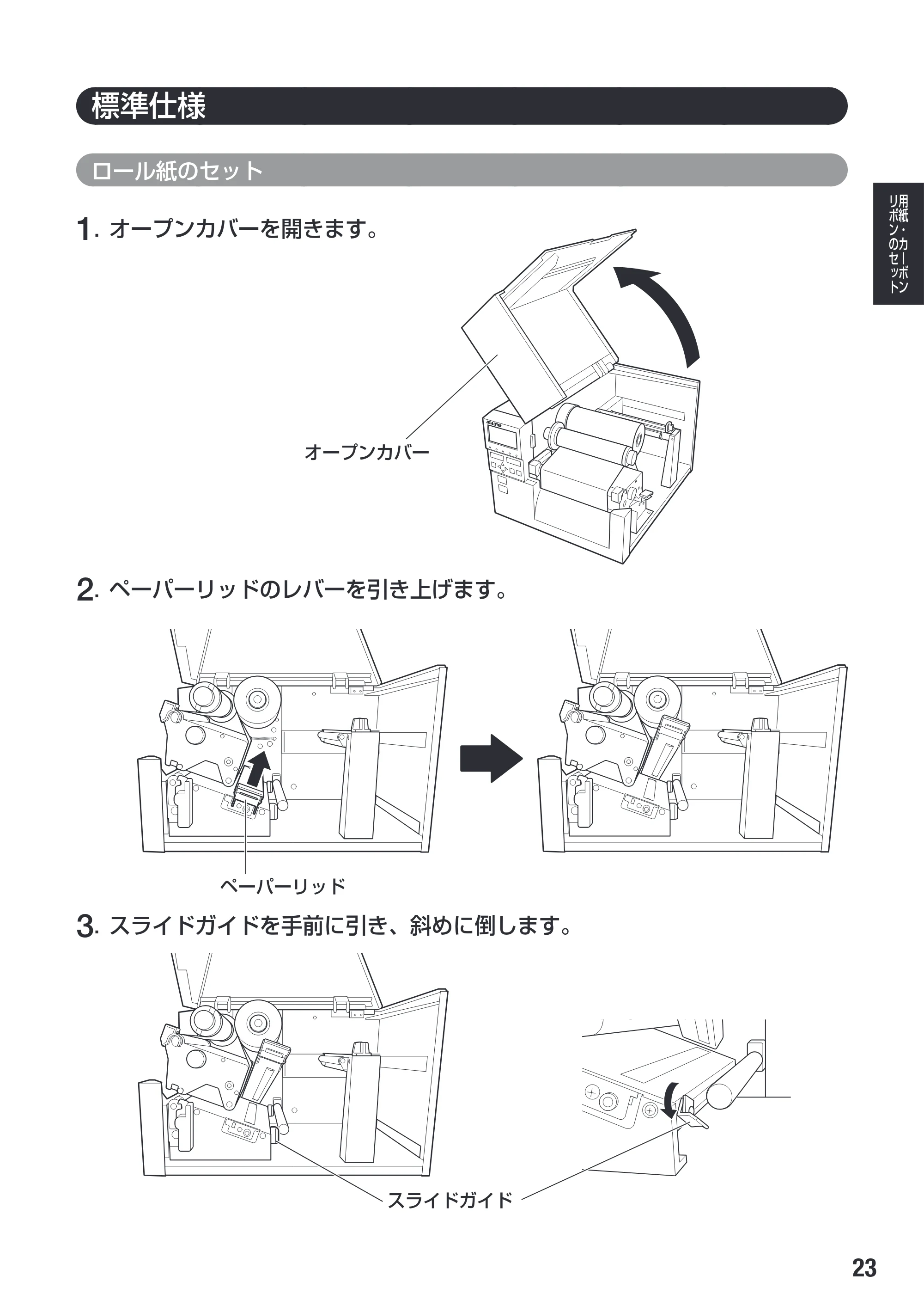 サトー SG608R / 612R 取扱説明書（初版） — 原本ページ — 25ページ