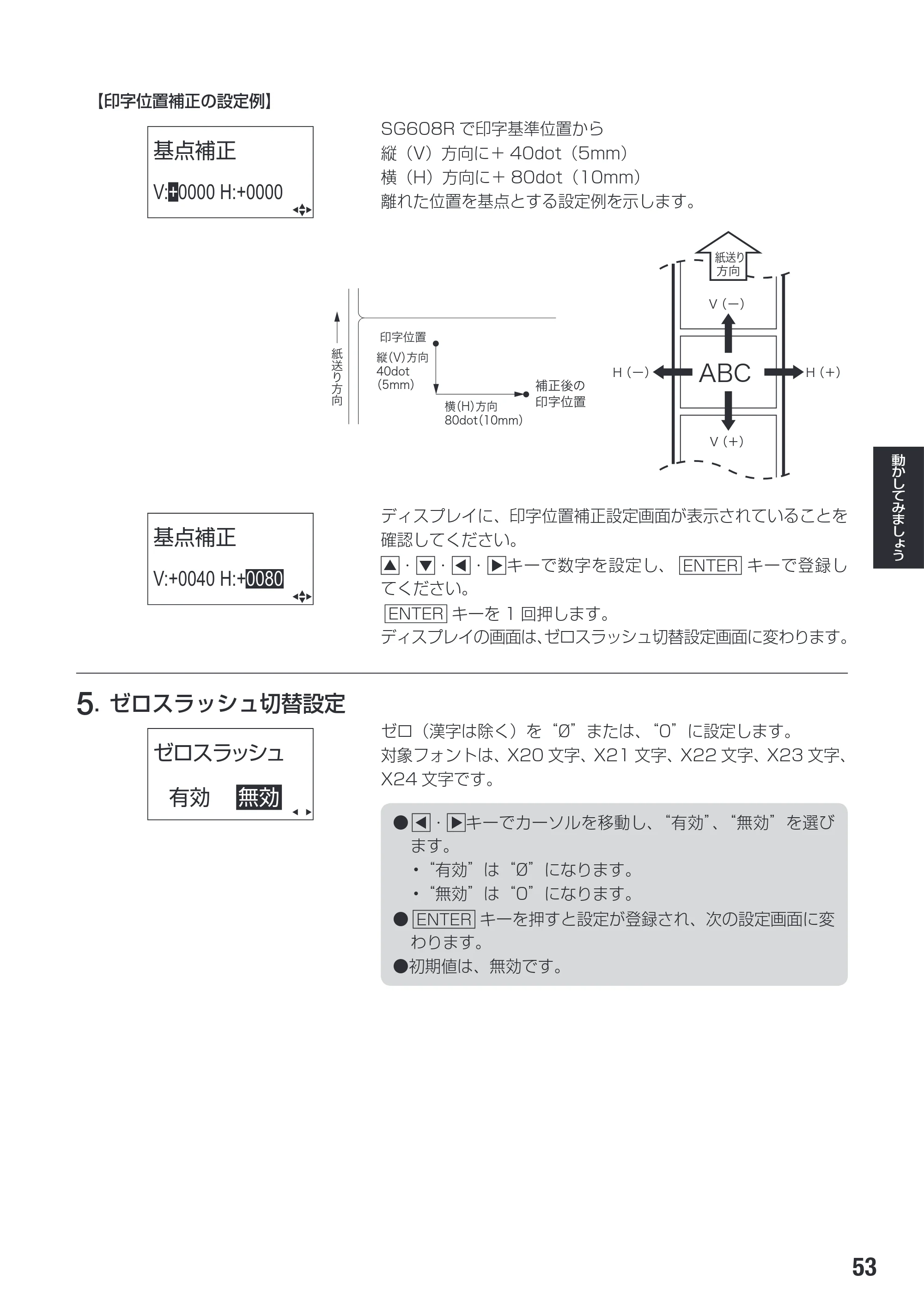 サトー SG608R / 612R 取扱説明書（初版） — 原本ページ — 55ページ