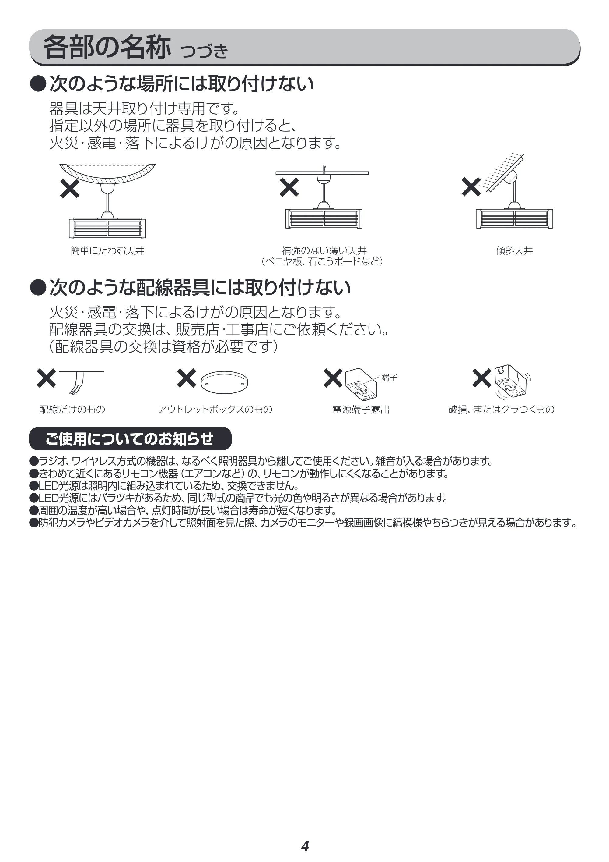アイリスオーヤマ PLM6DL / DL-HG 取扱説明書 — 原本ページ — 4ページ