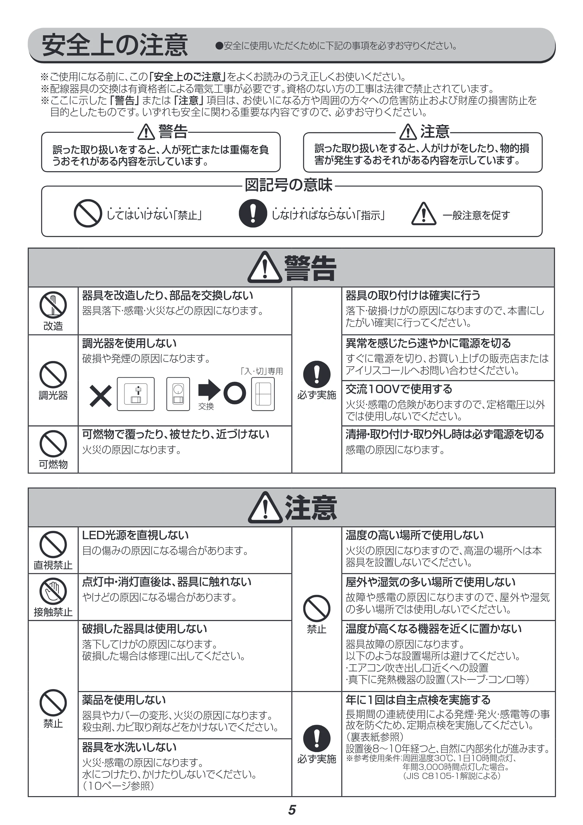 アイリスオーヤマ PLM6DL / DL-HG 取扱説明書 — 原本ページ — 5ページ