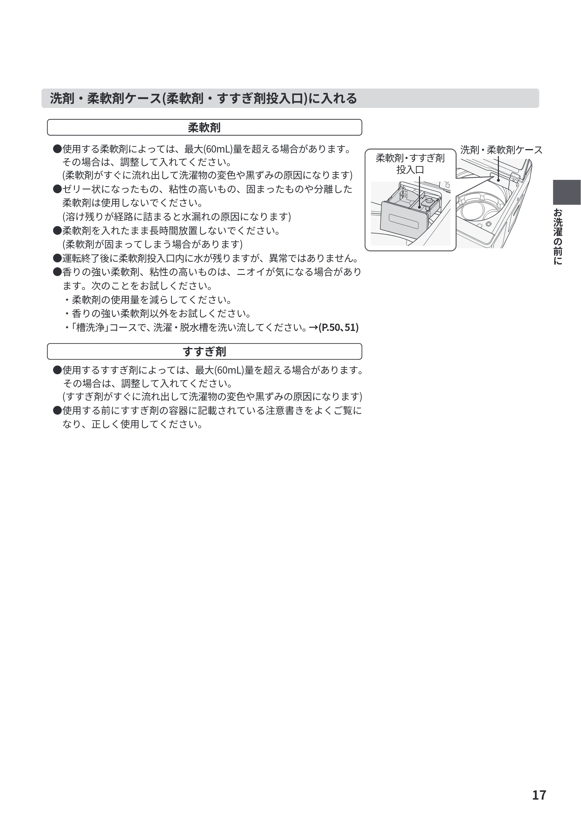 日立 BW-V100P / BW-V80P 取扱説明書 — 原本ページ — 17ページ