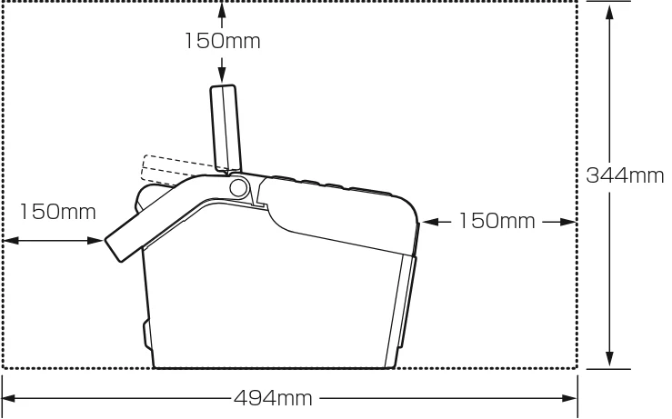 サトー Barlabe(バーラベ)FI212T / arlabe(バーラベ)FI212T 取扱説明書(第5版) — 設置に必要なスペースを用意する — 図版 25-2 — 25ページ