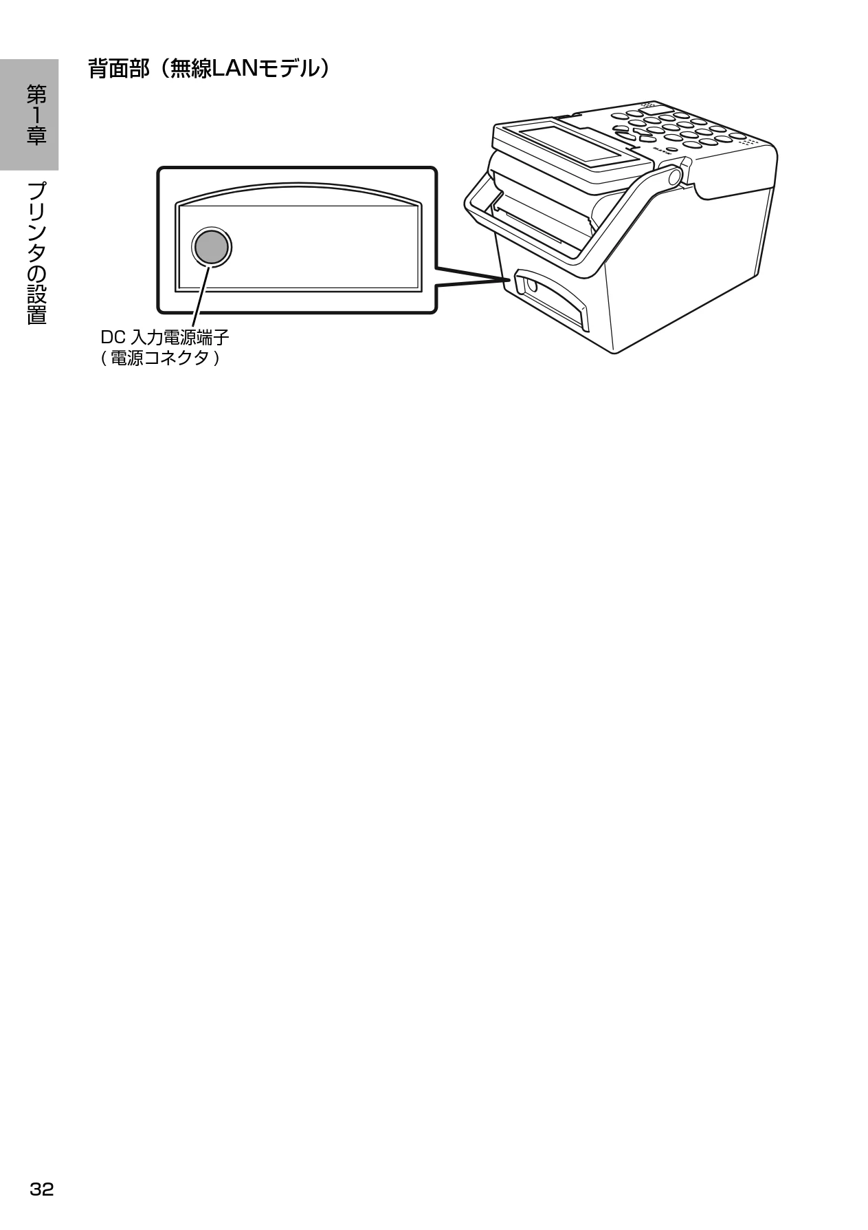 サトー Barlabe(バーラベ)FI212T / arlabe(バーラベ)FI212T 取扱説明書(第5版) — 用 背面部(無線LANモデル) — 図版 33-1 — 33ページ