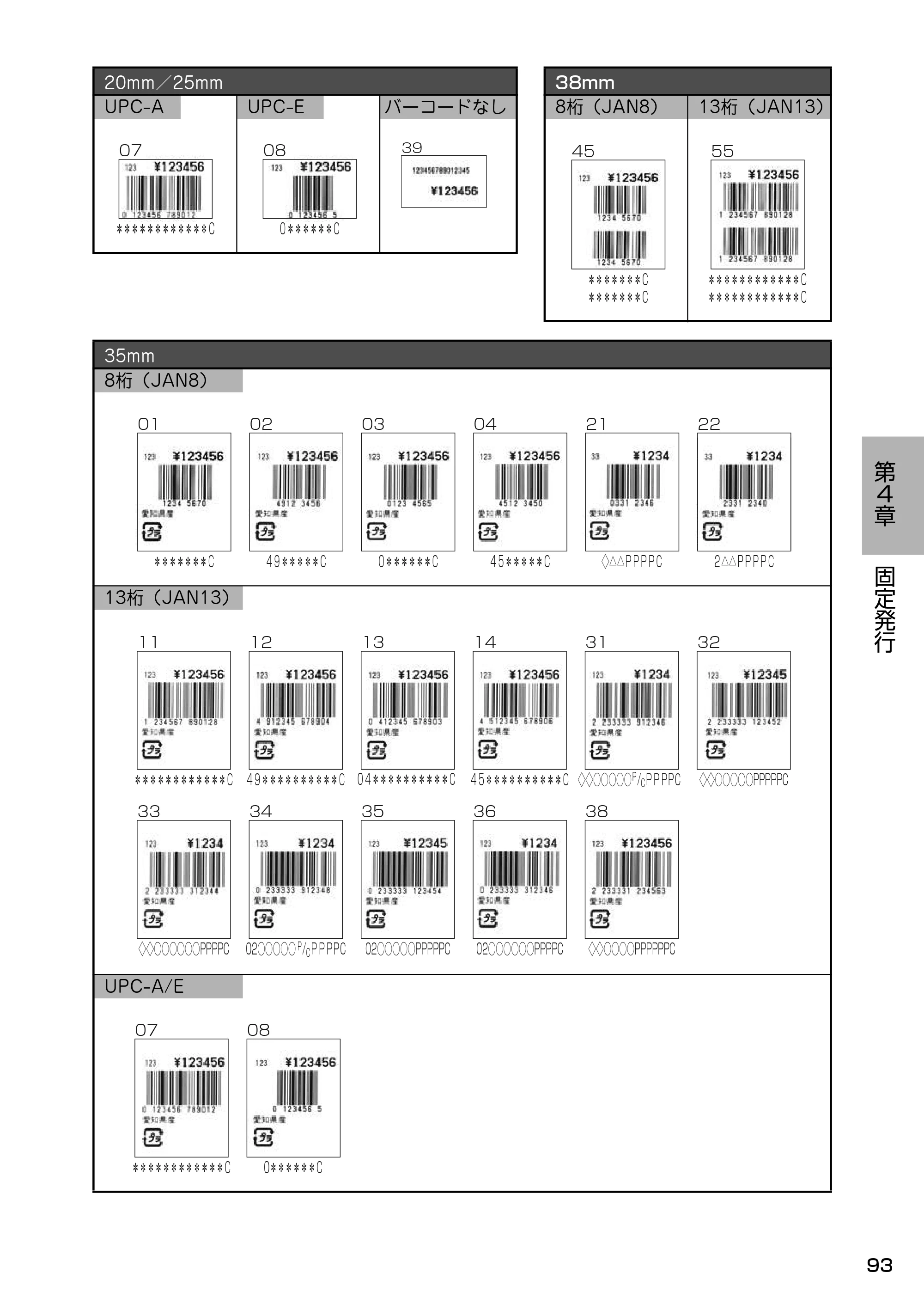 サトー Barlabe(バーラベ)FI212T / arlabe(バーラベ)FI212T 取扱説明書(第5版) — 第 4 章 — 原本ページ — 94ページ