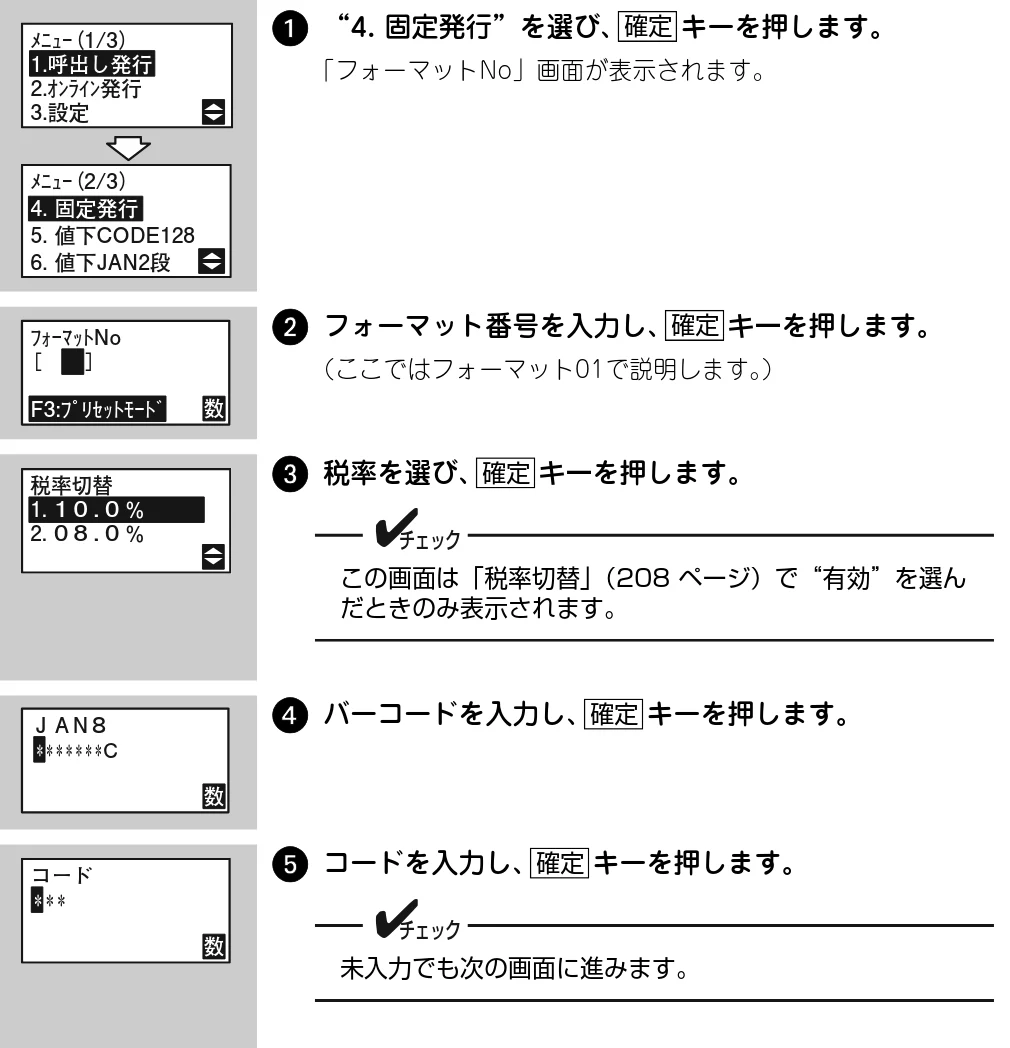 サトー Barlabe(バーラベ)FI212T / arlabe(バーラベ)FI212T 取扱説明書(第5版) — ラベル発行してみましょう — 図版 104-1 — 104ページ