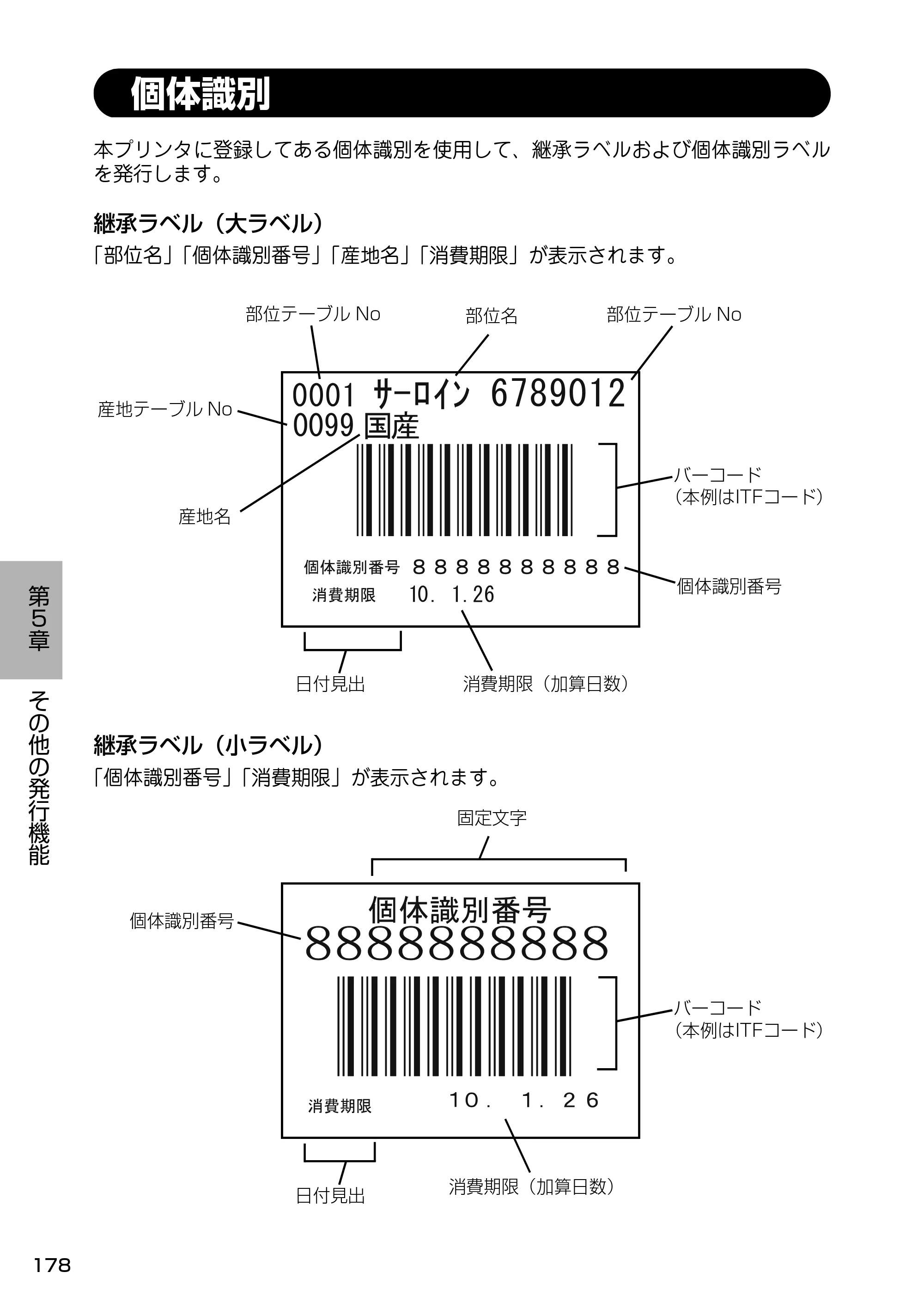 サトー Barlabe(バーラベ)FI212T / arlabe(バーラベ)FI212T 取扱説明書(第5版) — 個体識別 — 原本ページ — 179ページ