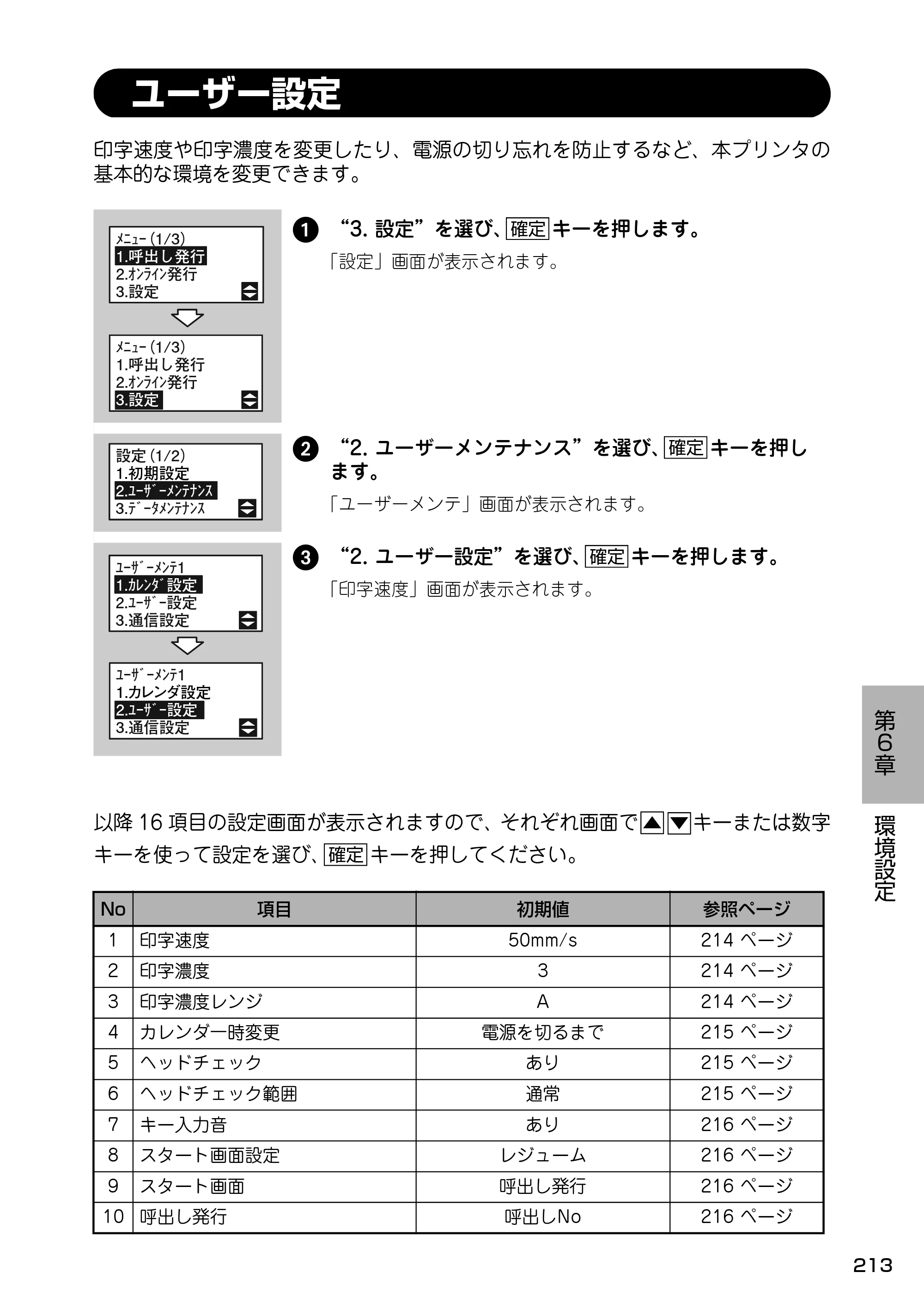 サトー Barlabe(バーラベ)FI212T / arlabe(バーラベ)FI212T 取扱説明書（第5版） — ユーザー設定 — 原本ページ — 214ページ