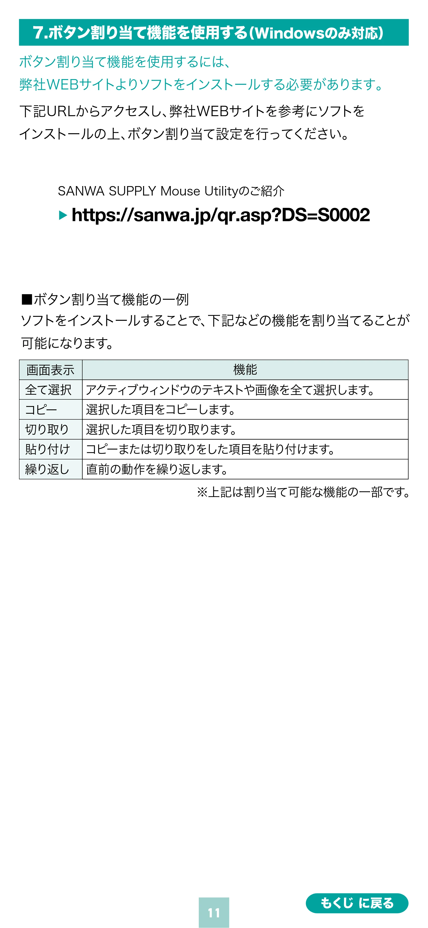 サンワサプライ 400-MAWS097R / 400-MAWS097BK / 400-MAWS097BL 取扱説明書 — 原本ページ — 11ページ