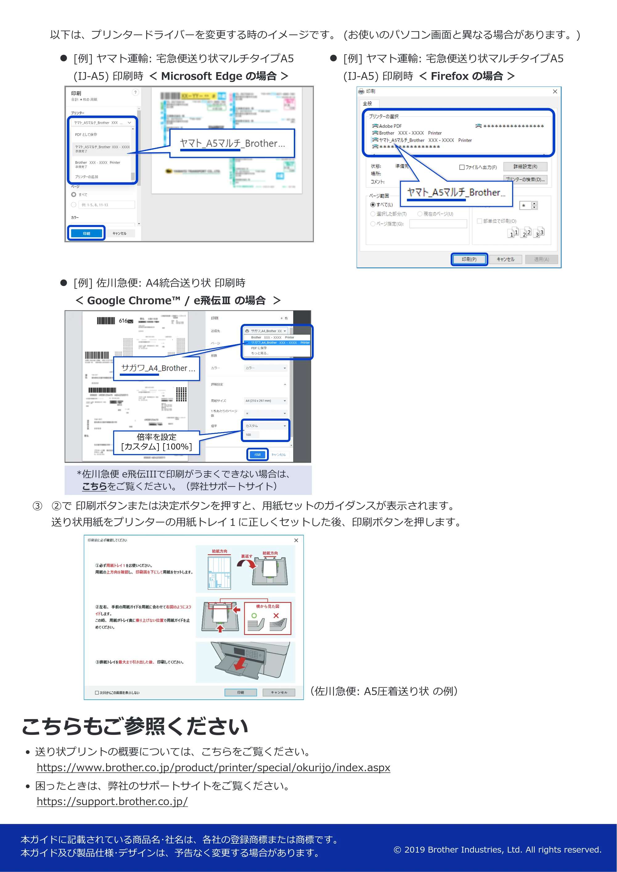 ブラザー MFC-J5630CDW / MFC-J6580CDW / MFC-J6583CDW 送り状プリントご利用ガイド — 原本ページ — 3ページ