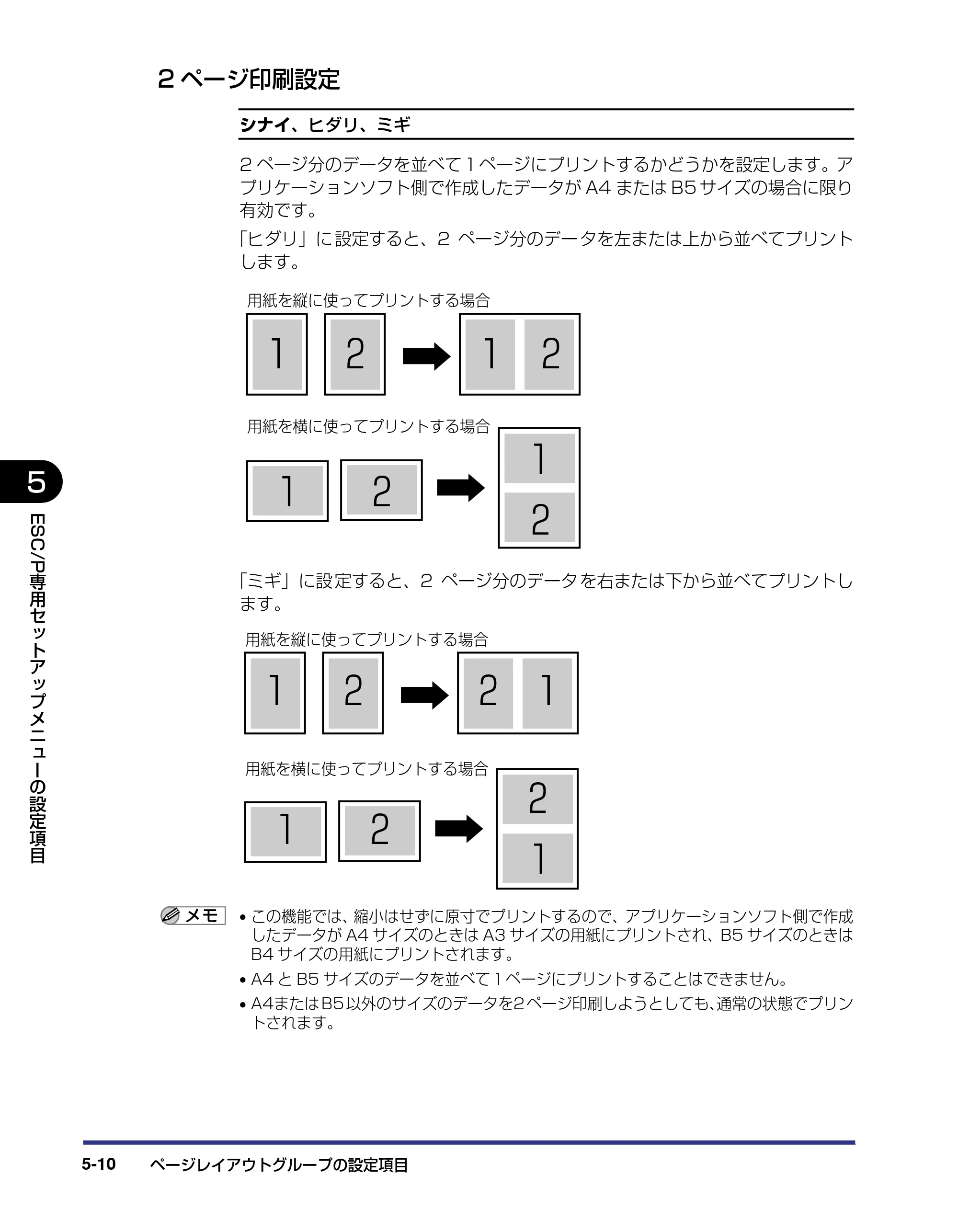 キヤノン LBP-2810 LIPS機能ガイド (PDF形式/2.02Mバイト) — 2ページ印刷設定 — 原本ページ — 114ページ