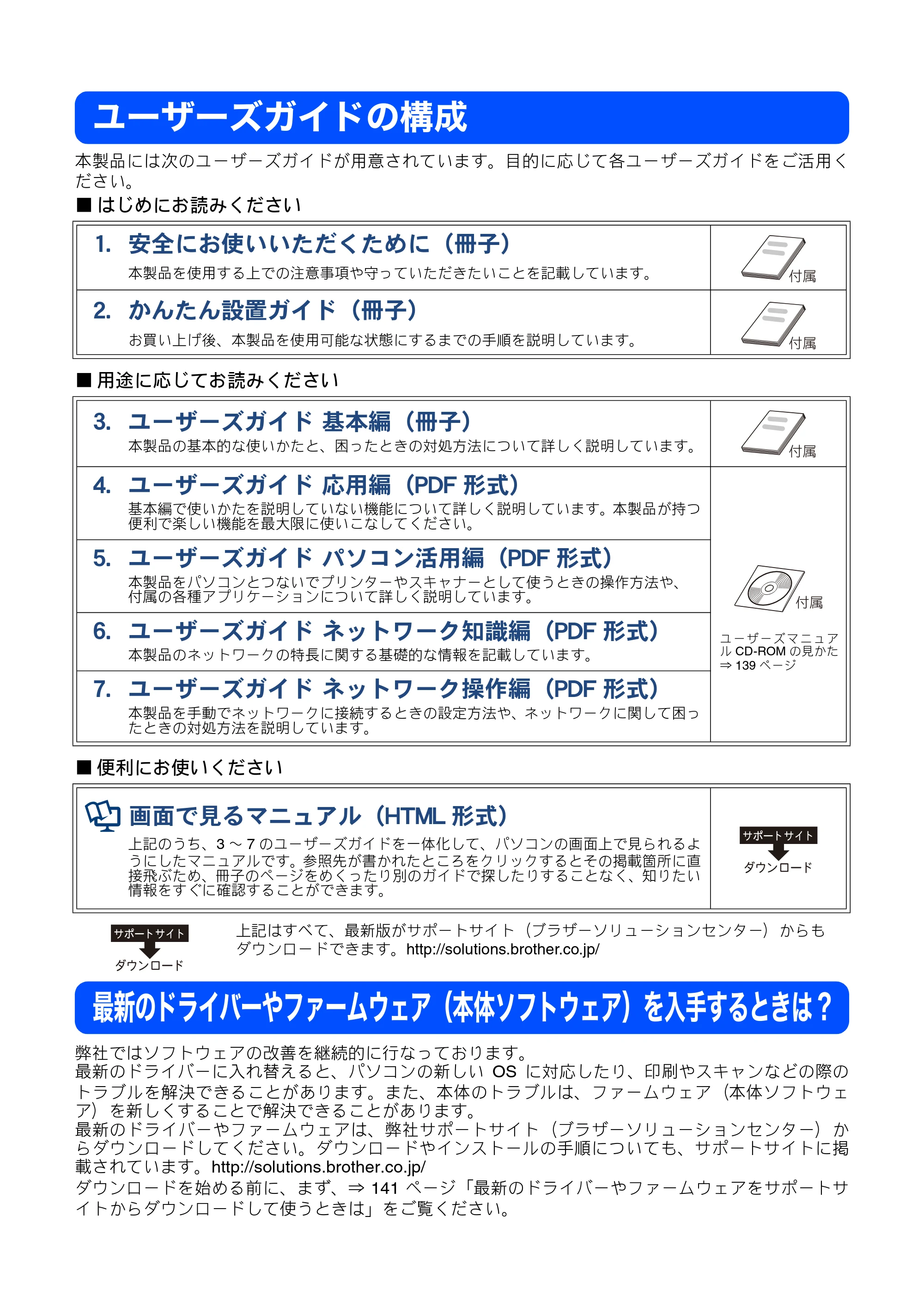 ブラザー MFC-J6910CDW ユーザーズガイド ～基本編～ — ユーザーズガイドの構成 — 原本ページ — 2ページ