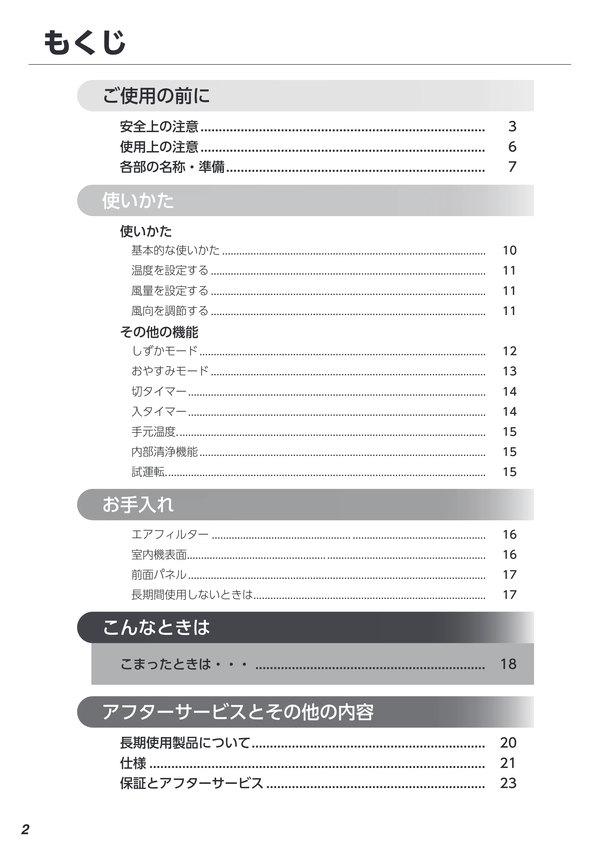 アイリスオーヤマ IKF-222G 取扱説明書 — 原本ページ — 2ページ