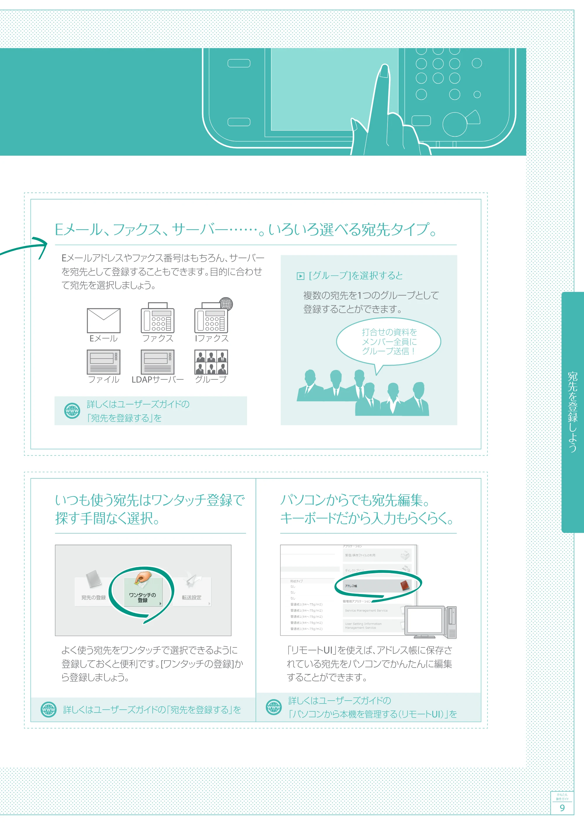 キヤノン A4機用) かんたん操作ガイド 2020年5月14日更新（PDF：6.38MB） — 原本ページ — 9ページ