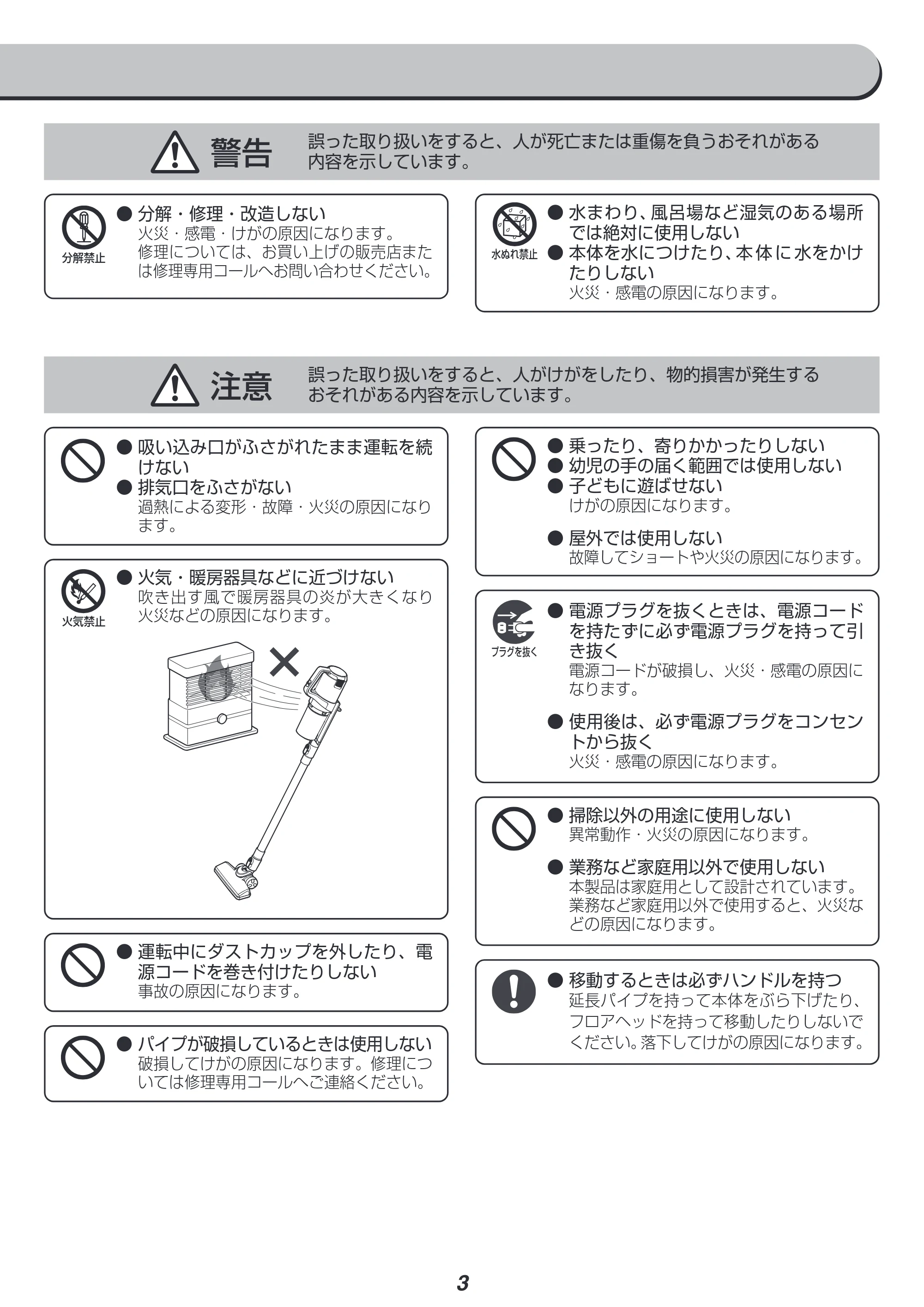 アイリスオーヤマ SCA-110 取扱説明書 — 原本ページ — 3ページ