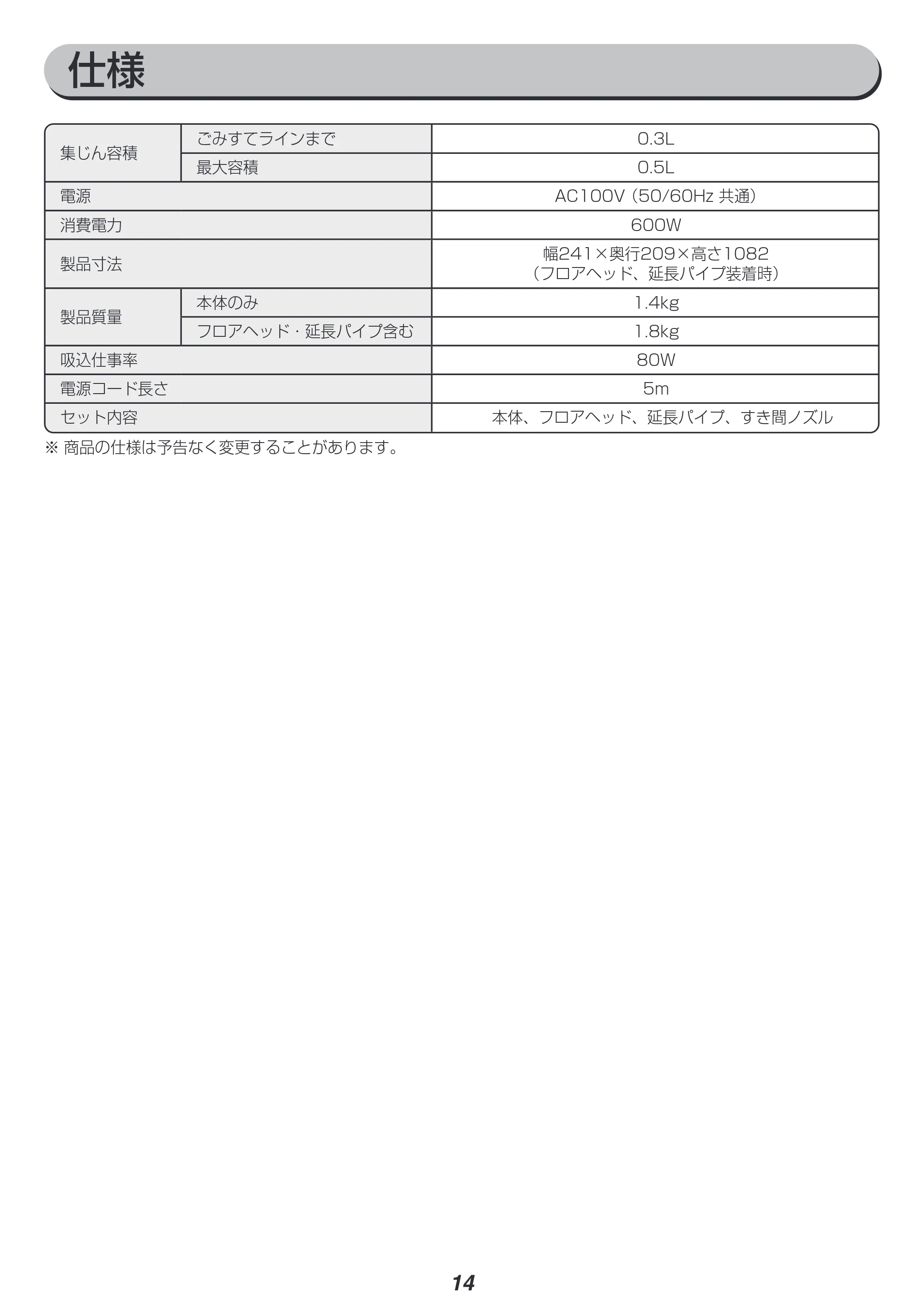 アイリスオーヤマ SCA-110 取扱説明書 — 原本ページ — 14ページ