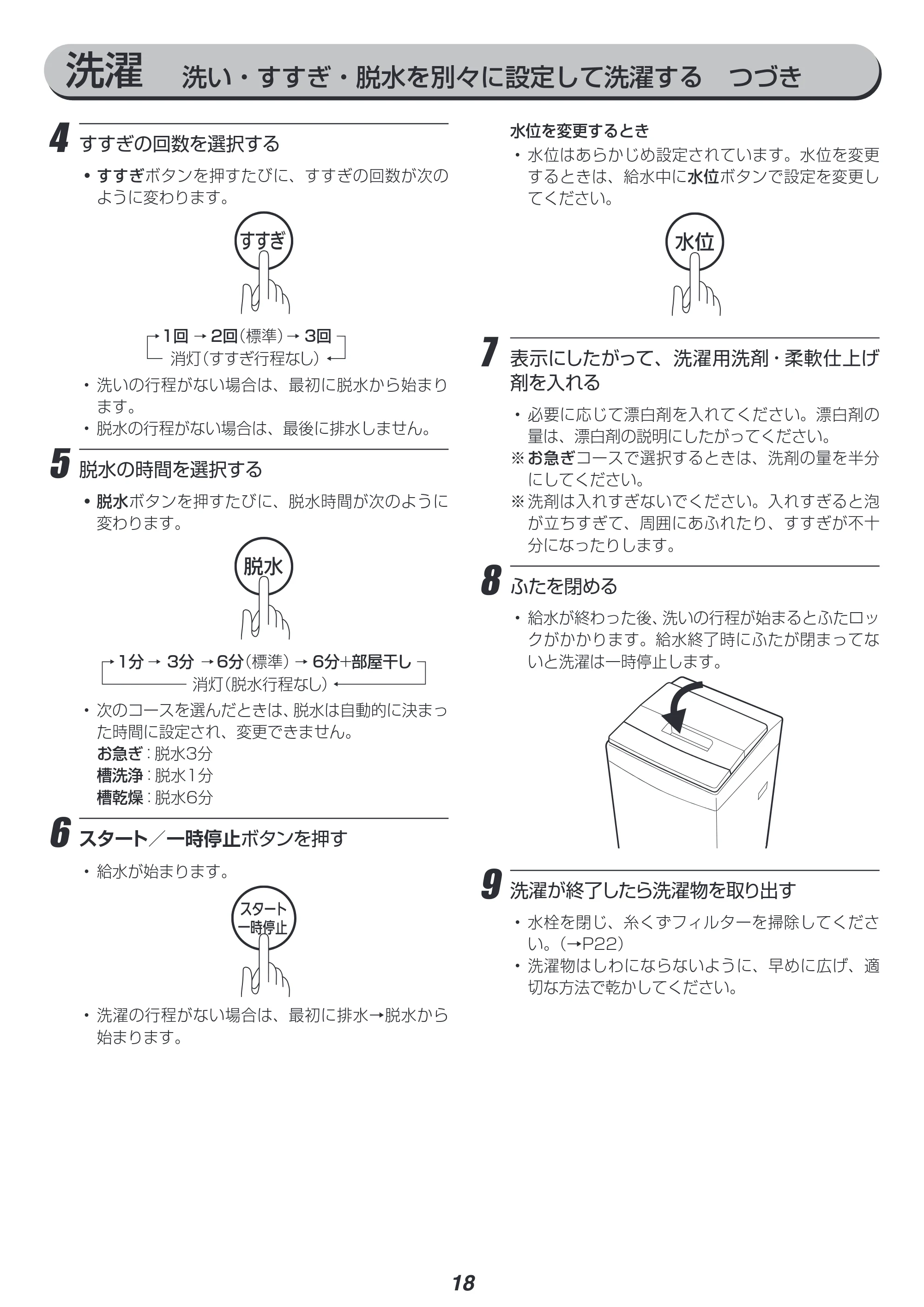 アイリスオーヤマ IAW-T501 取扱説明書 — 原本ページ — 18ページ