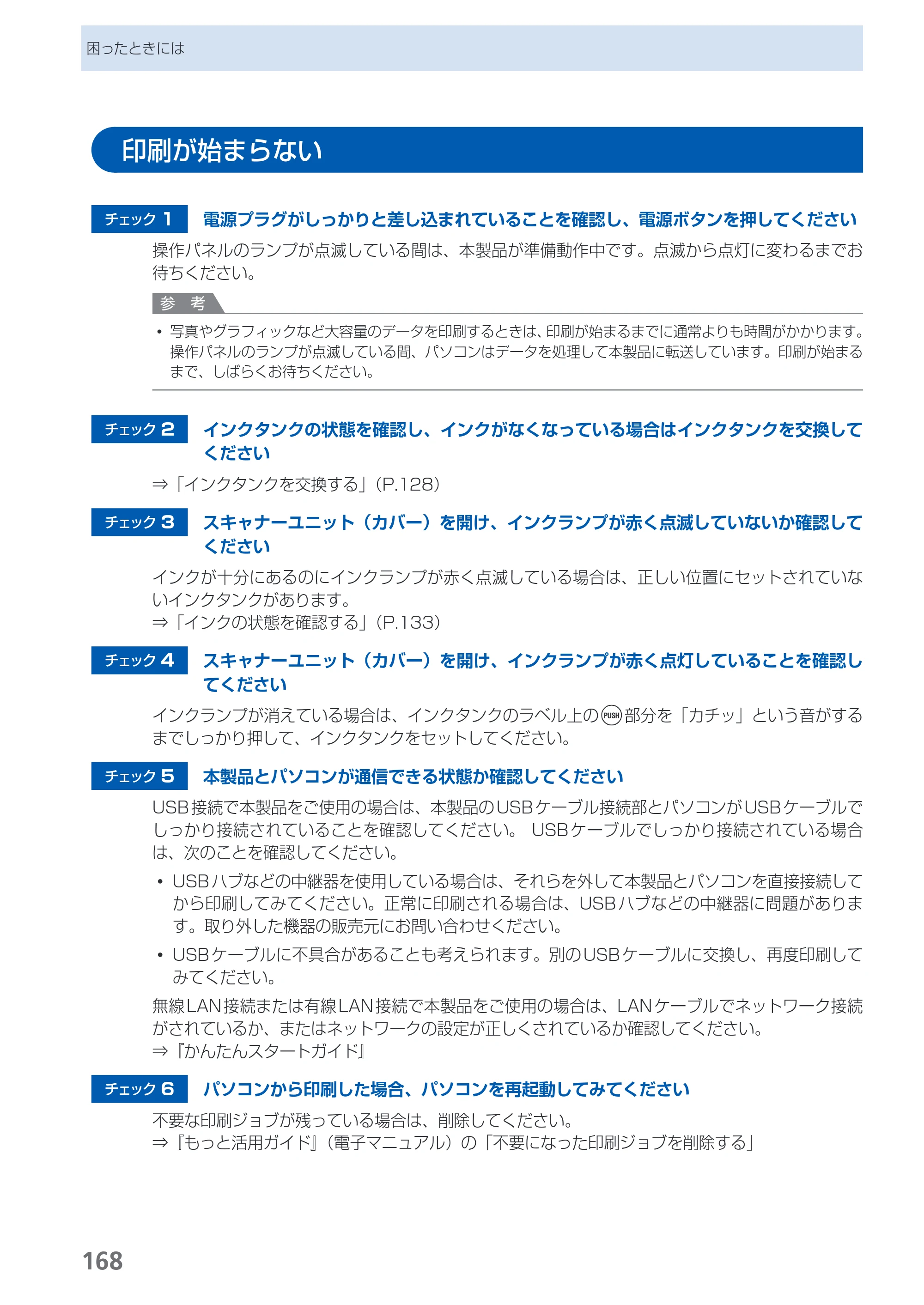 キヤノン PIXUS MX883 らくらく操作ガイド （PDF形式／25.73Mバイト） — 原本ページ — 170ページ