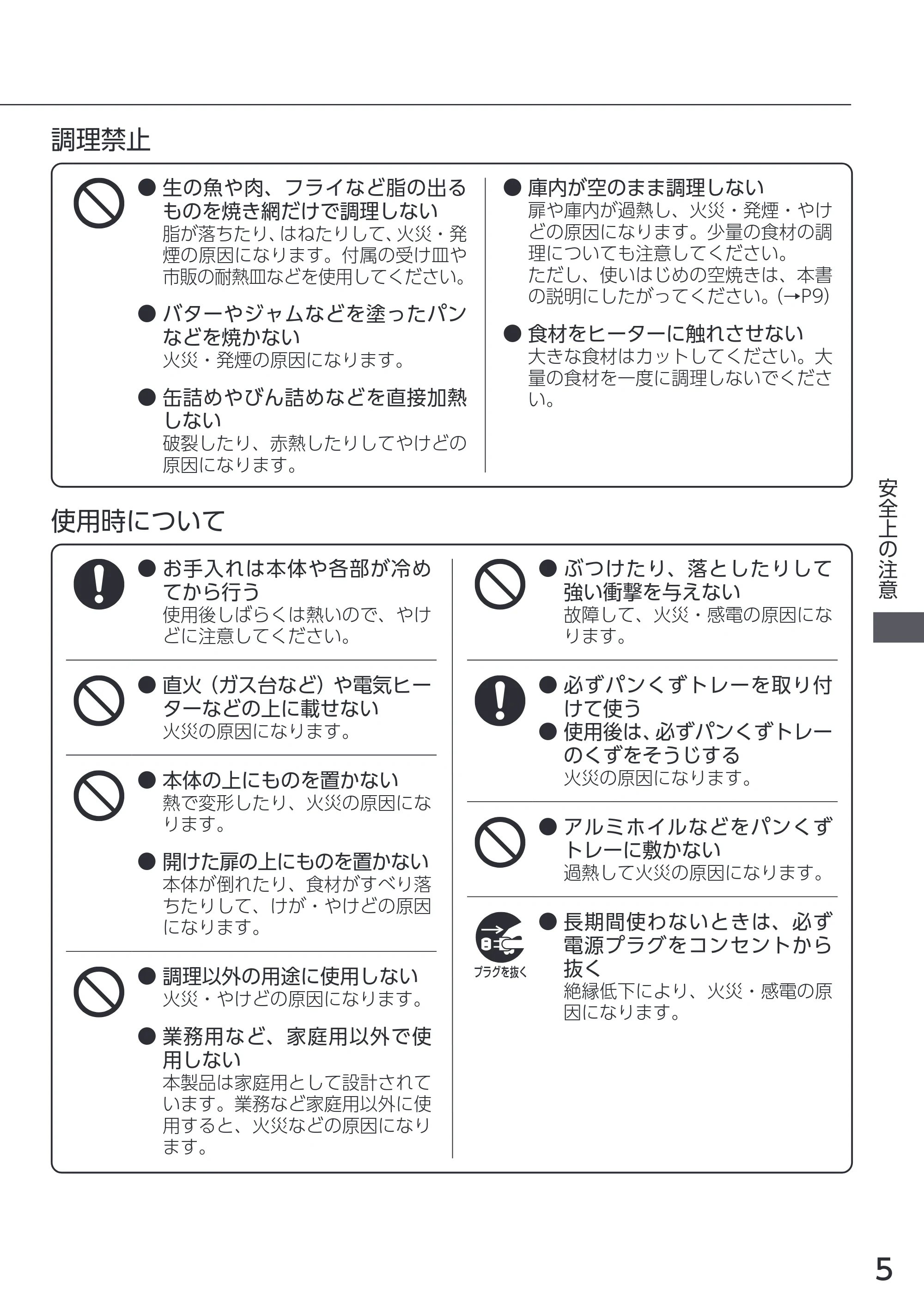アイリスオーヤマ SOT-401 取扱説明書 — 原本ページ — 5ページ