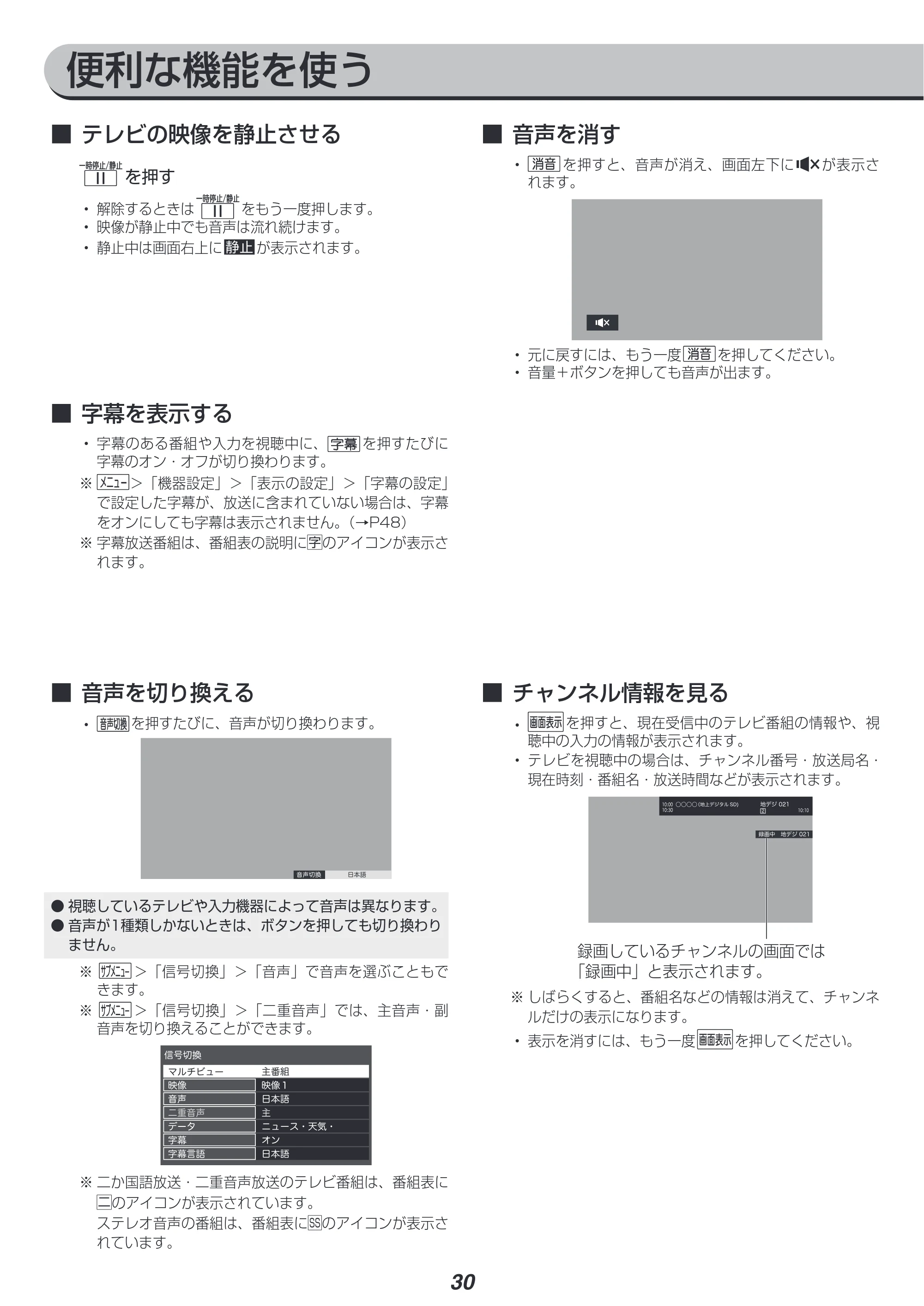 アイリスオーヤマ LT-32C320W 取扱説明書 — 原本ページ — 30ページ