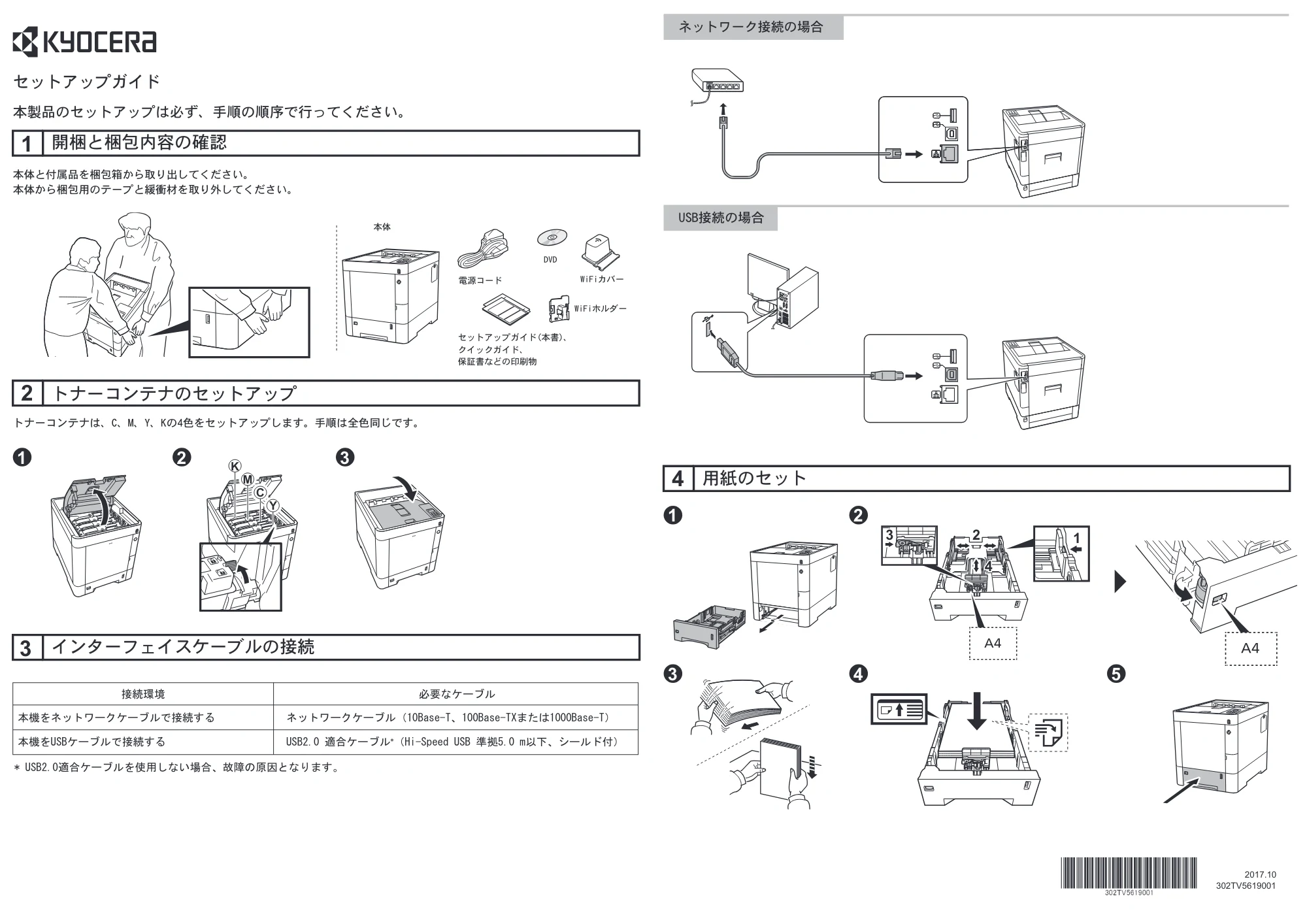 京セラ ECOSYS M6635cidn ECOSYS M6635cidn セットアップガイド — 原本ページ — 1ページ