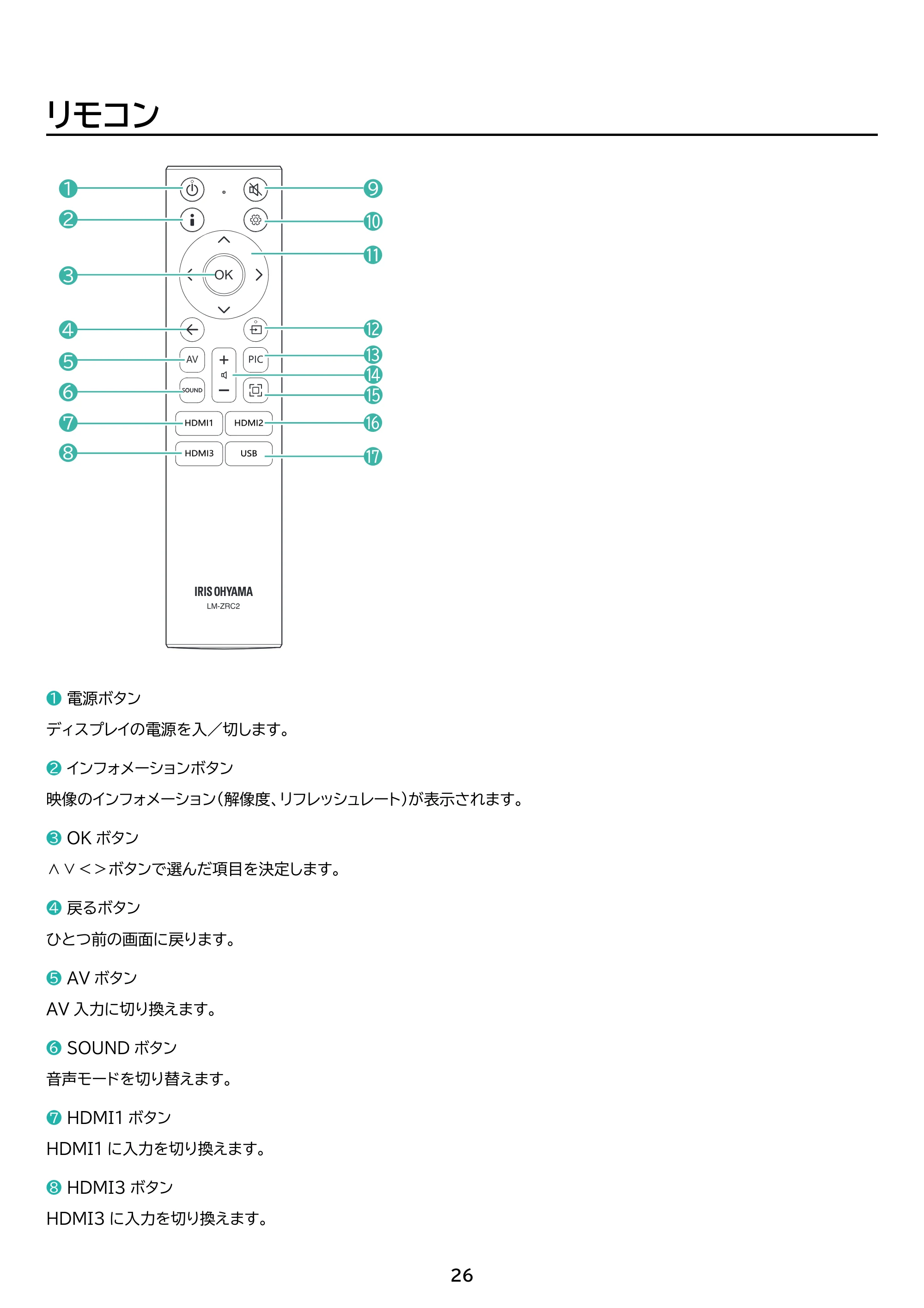 アイリスオーヤマ DO-CU50S 取扱説明書 — 原本ページ — 26ページ