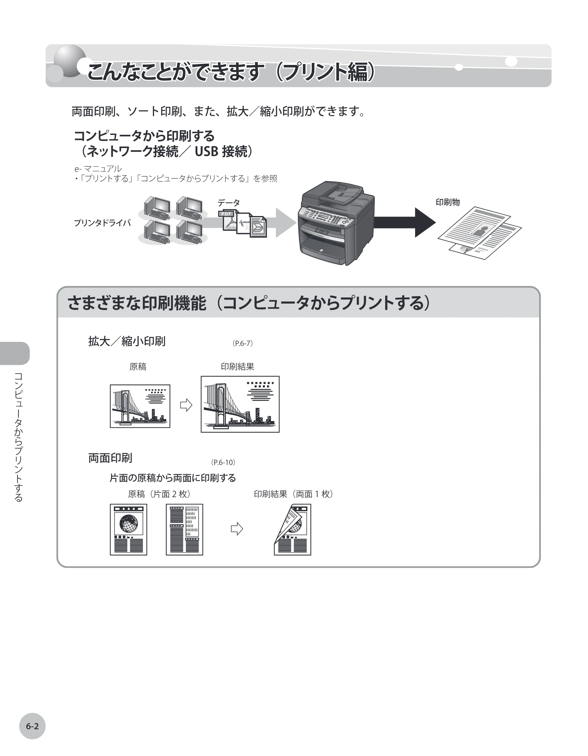 キヤノン MF4380dn/MF4370dn/MF4350d/MF4330d/D450 基本操作ガイド 2010年5月13日更新 （PDF形式／14.2Mバイト） — こんなことができます（プリント編） — 原本ページ — 149ページ