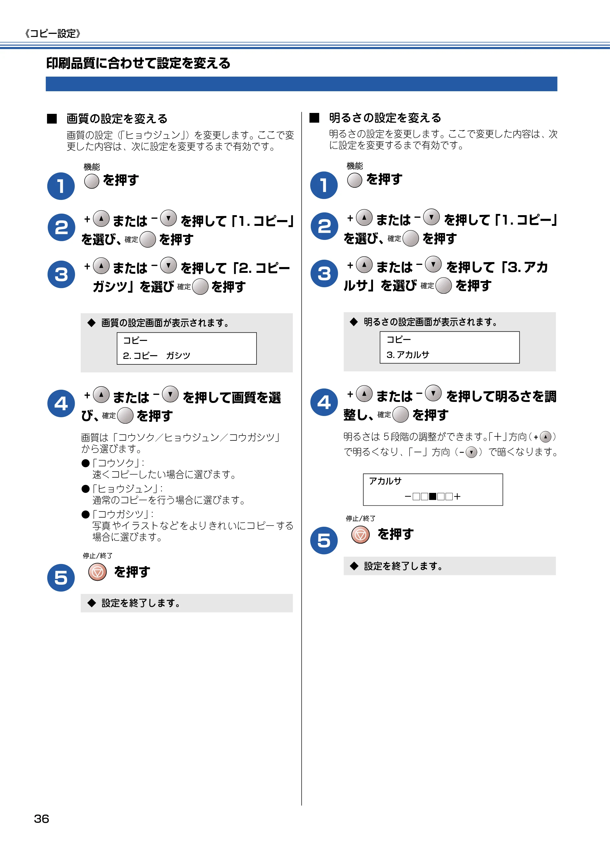 ブラザー DCP-315CN 取扱説明書(本体) — 印刷品質に合わせて設定を変える — 原本ページ — 37ページ