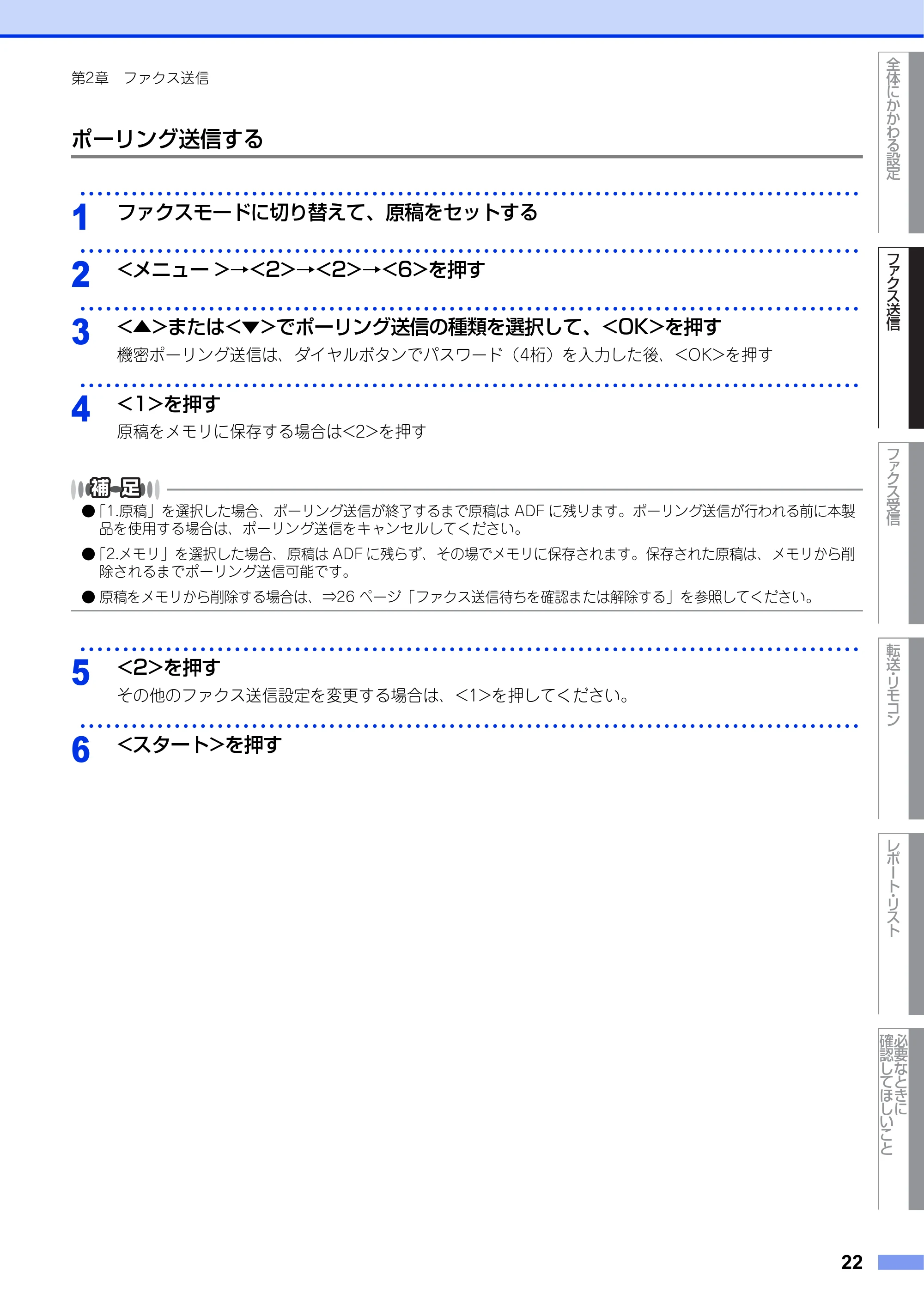 ブラザー FAX-2840 ユーザーズガイド ~応用編~ — 原本ページ — 22ページ