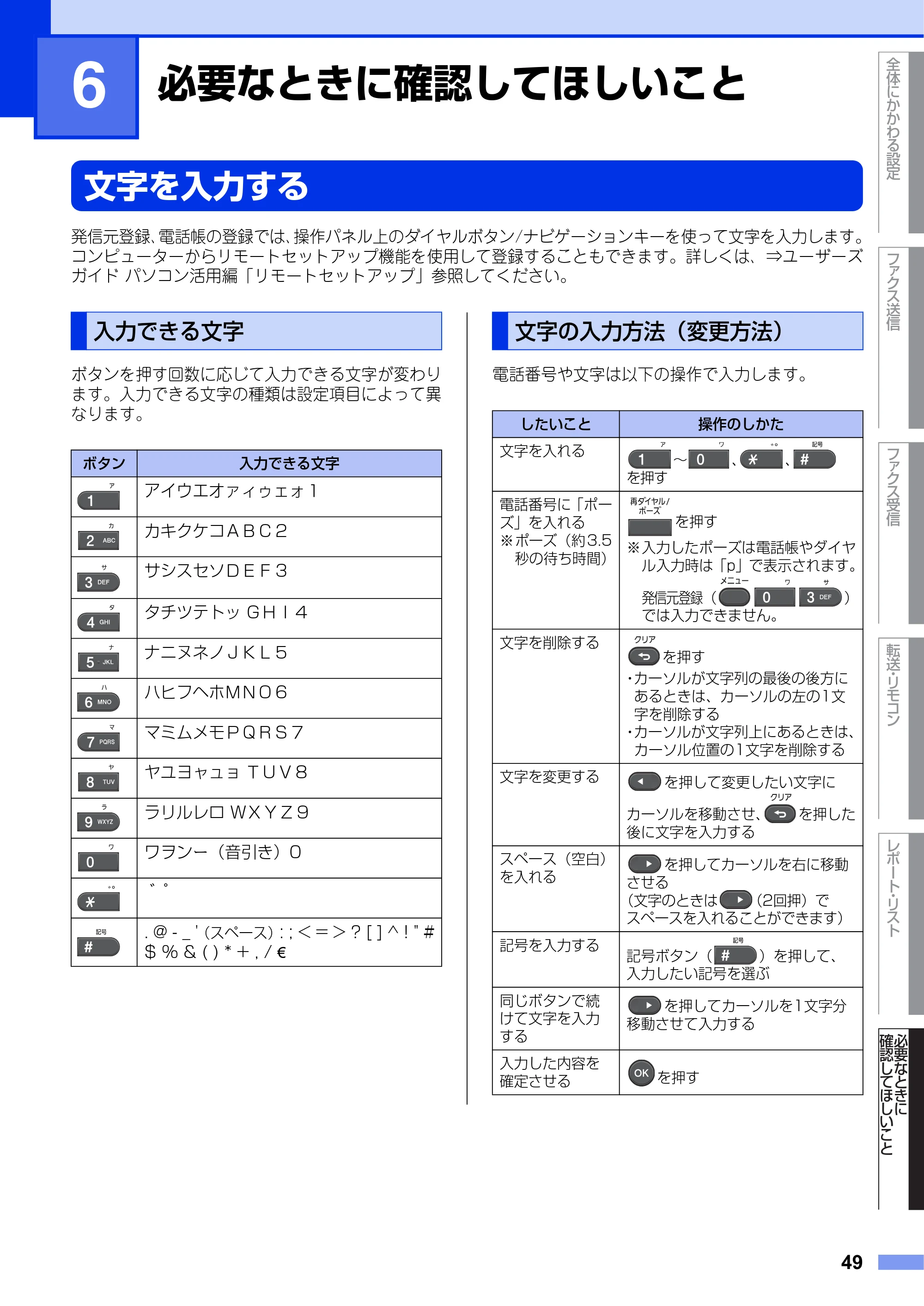 ブラザー FAX-2840 ユーザーズガイド ~応用編~ — 第6章 必要なときに確認してほしいこと — 原本ページ — 49ページ