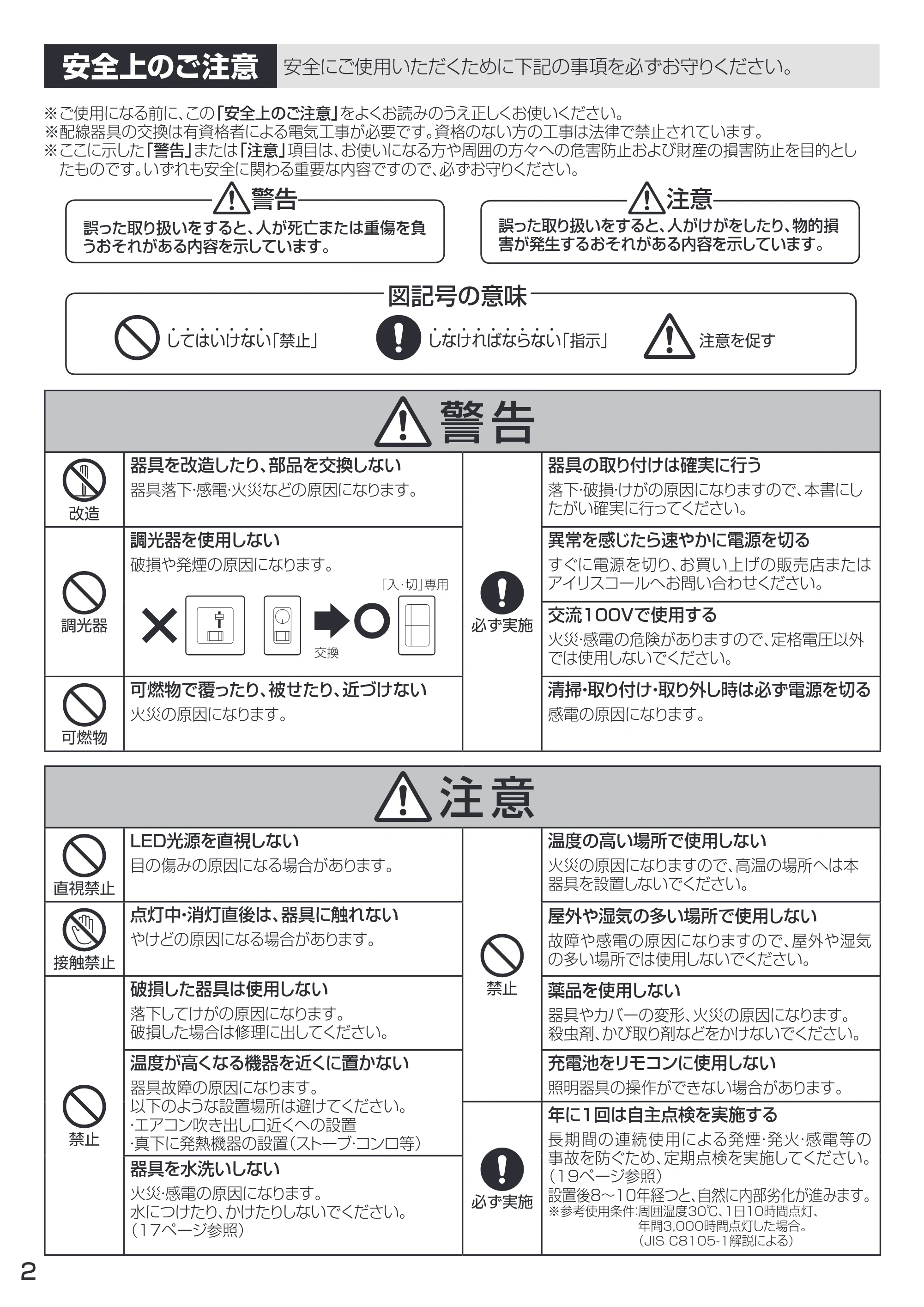 アイリスオーヤマ CL14DL-IN 取扱説明書 — 原本ページ — 2ページ