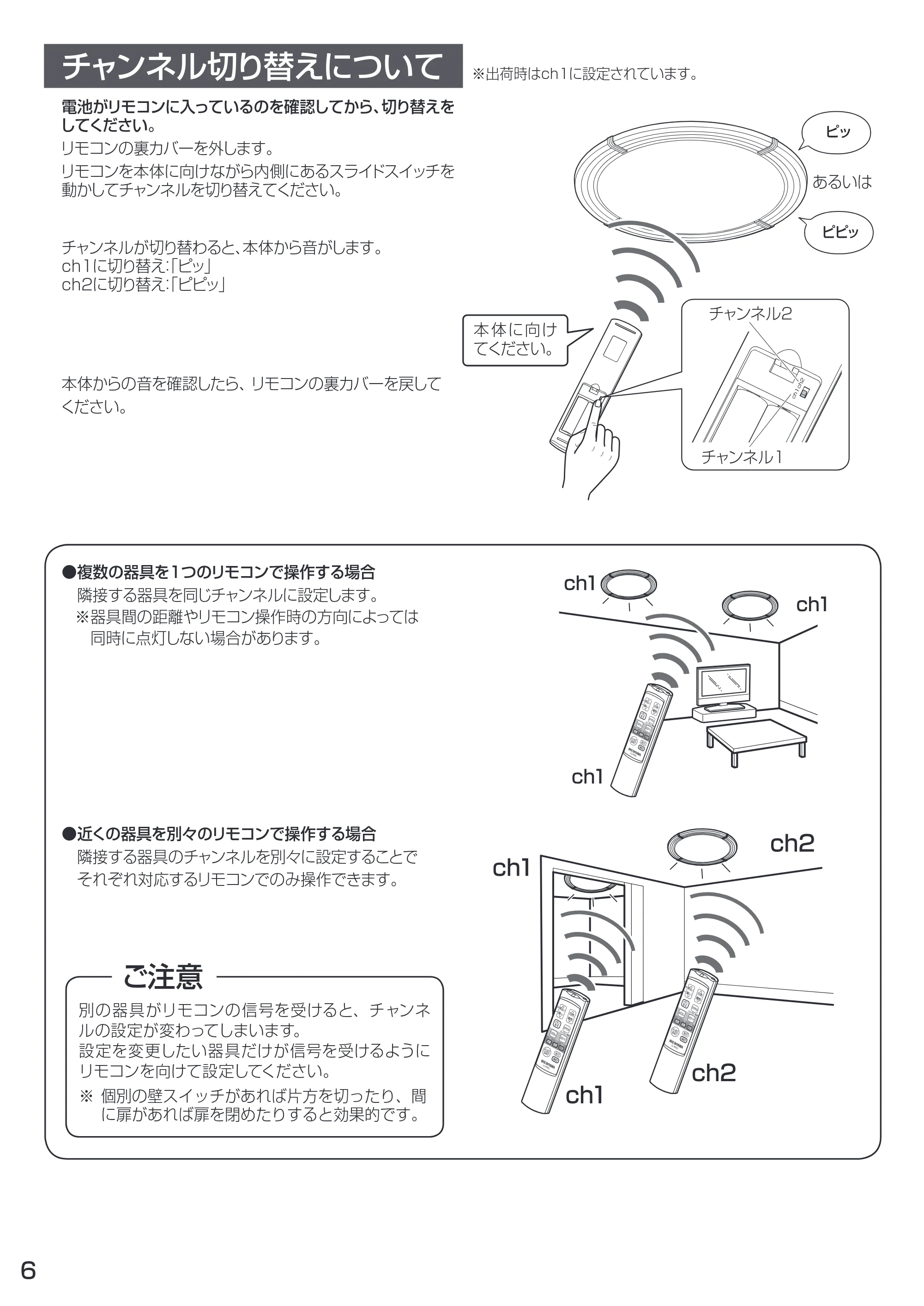 アイリスオーヤマ CL14DL-IN 取扱説明書 — 原本ページ — 6ページ