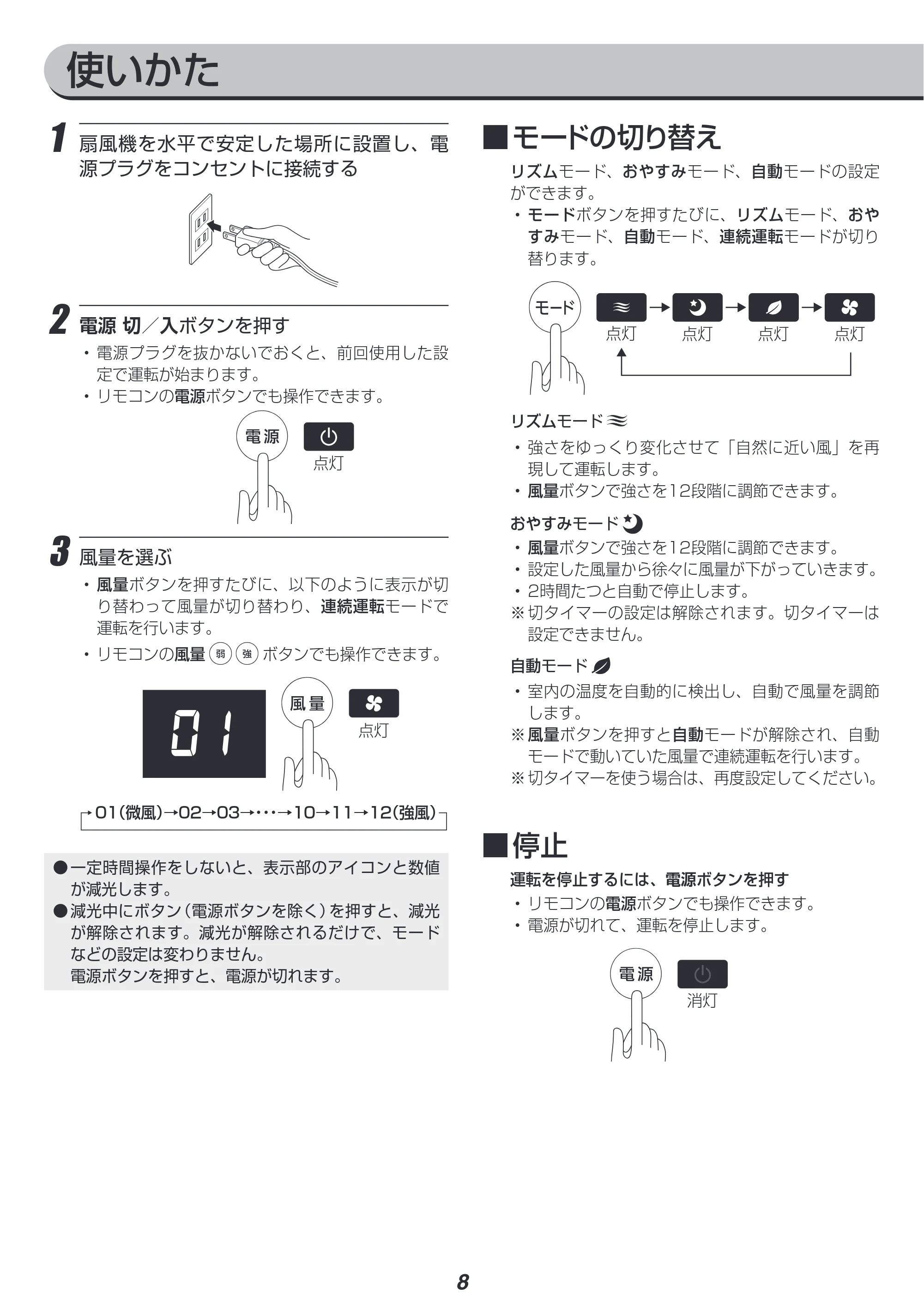 アイリスオーヤマ LFD-22T 取扱説明書 — 原本ページ — 8ページ