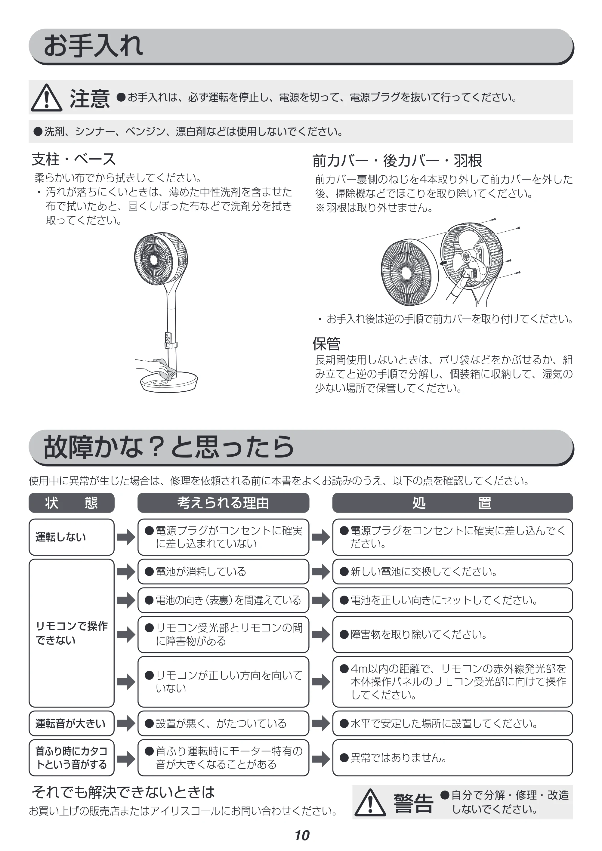 アイリスオーヤマ LFD-22T 取扱説明書 — 原本ページ — 10ページ
