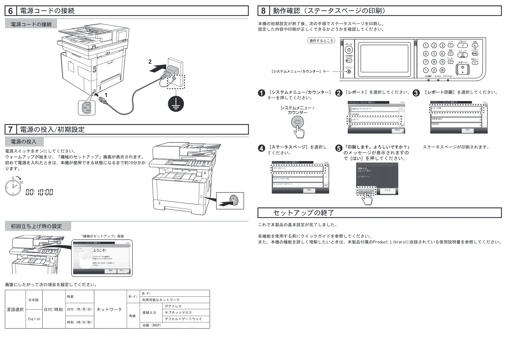 京セラ ECOSYS M2640idw ECOSYS M2640idw セットアップガイド — 原本ページ — 2ページ