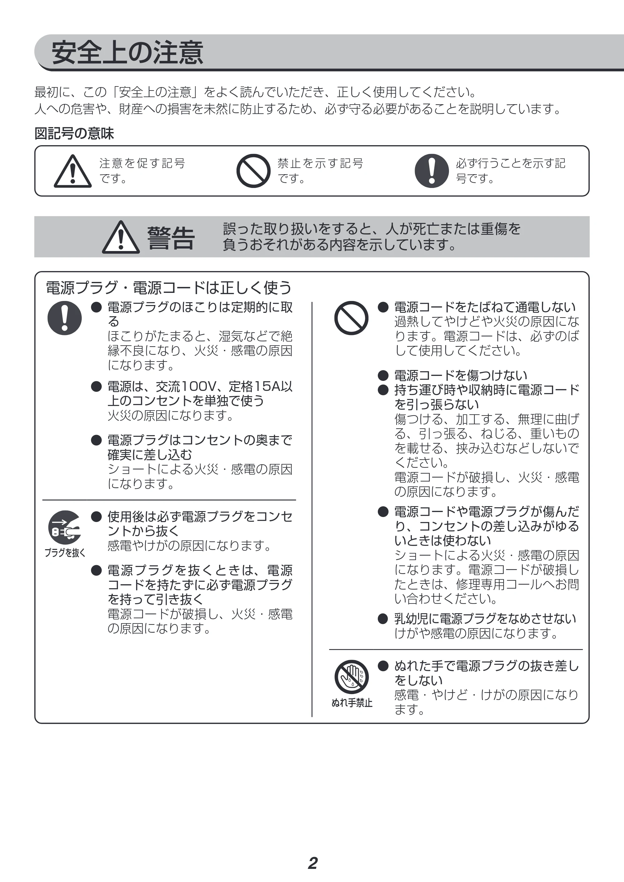 アイリスオーヤマ IRN-CL18CC 取扱説明書 — 原本ページ — 2ページ