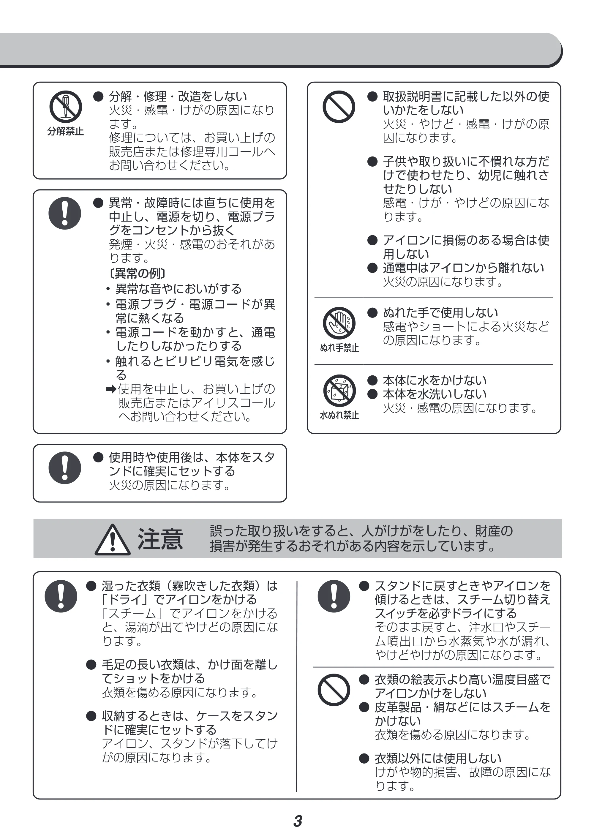 アイリスオーヤマ IRN-CL18CC 取扱説明書 — 原本ページ — 3ページ