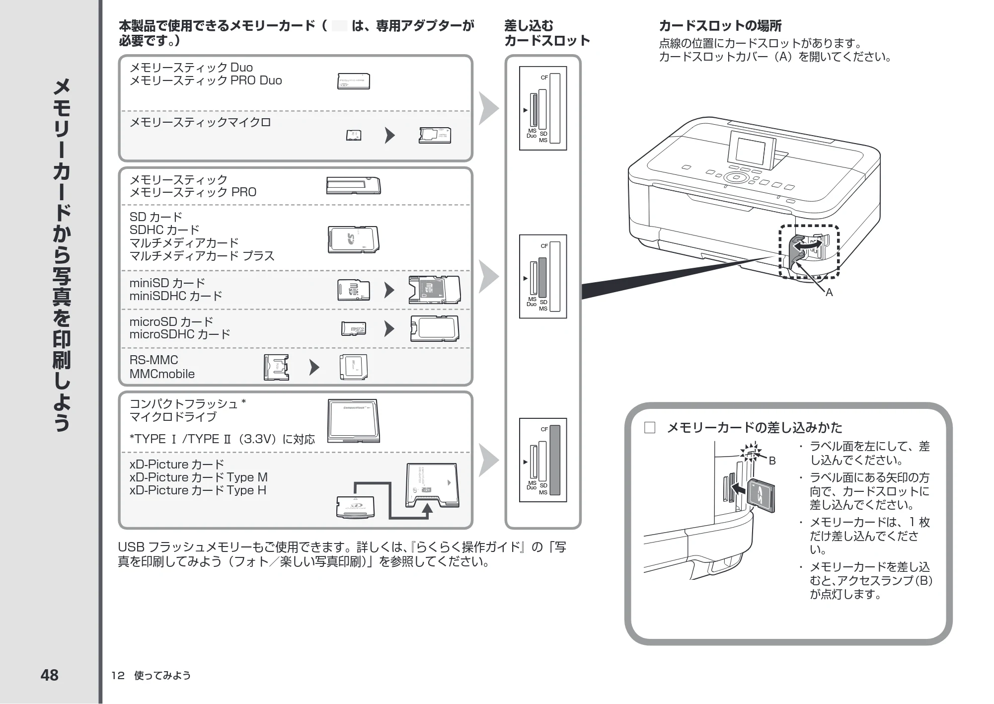 キヤノン PIXUS MG6130 かんたんスタートガイド （PDF形式／7.27Mバイト） — メモリーカードから写真を印刷しよう — 原本ページ — 50ページ