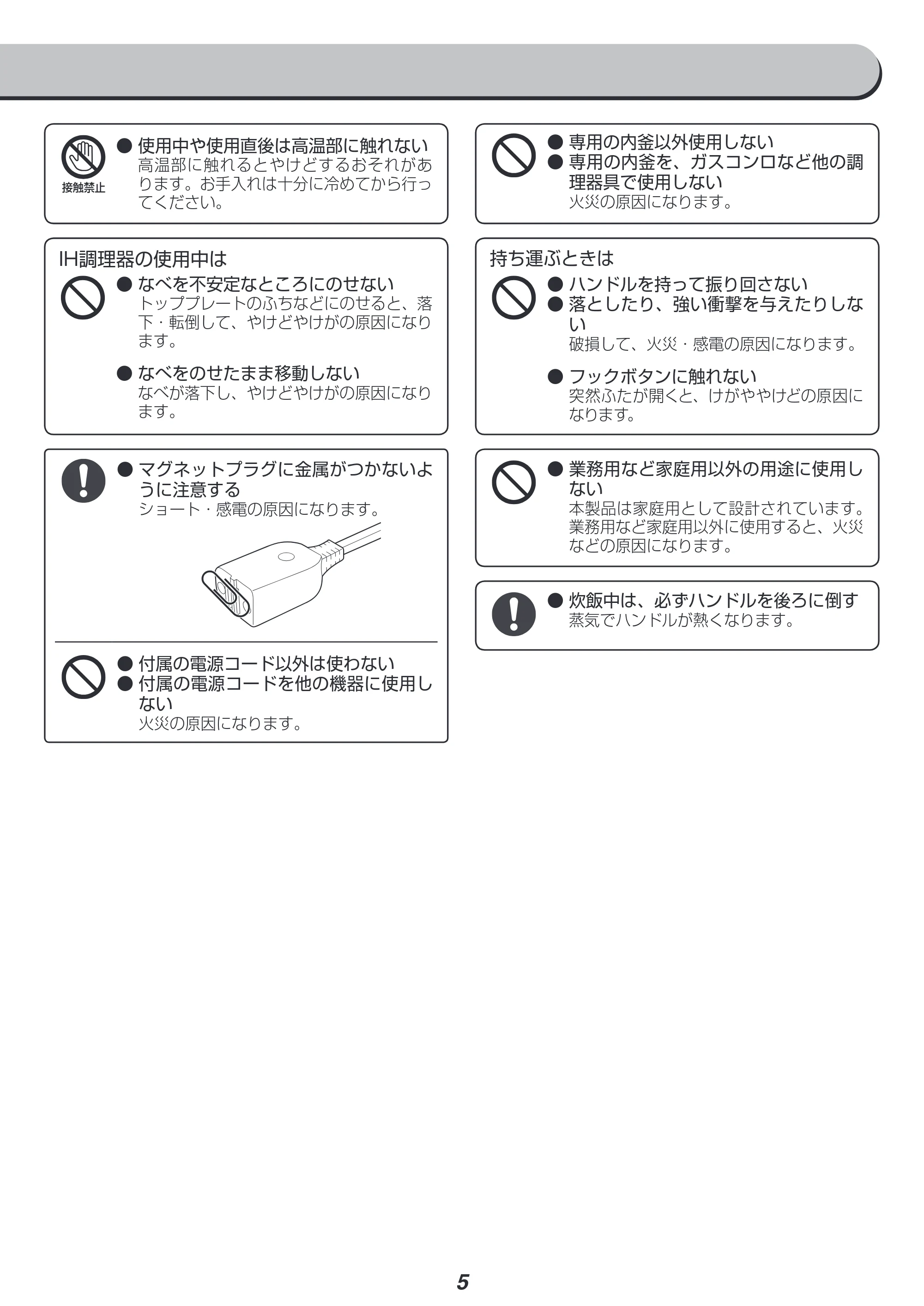 アイリスオーヤマ RC-IA30 取扱説明書 — 原本ページ — 5ページ