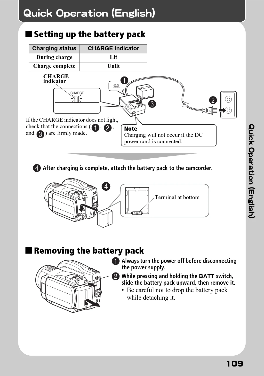 日立 DZ-BD10H 取扱説明書 — Quick Operation (English) — 図版 58-1 — 58ページ