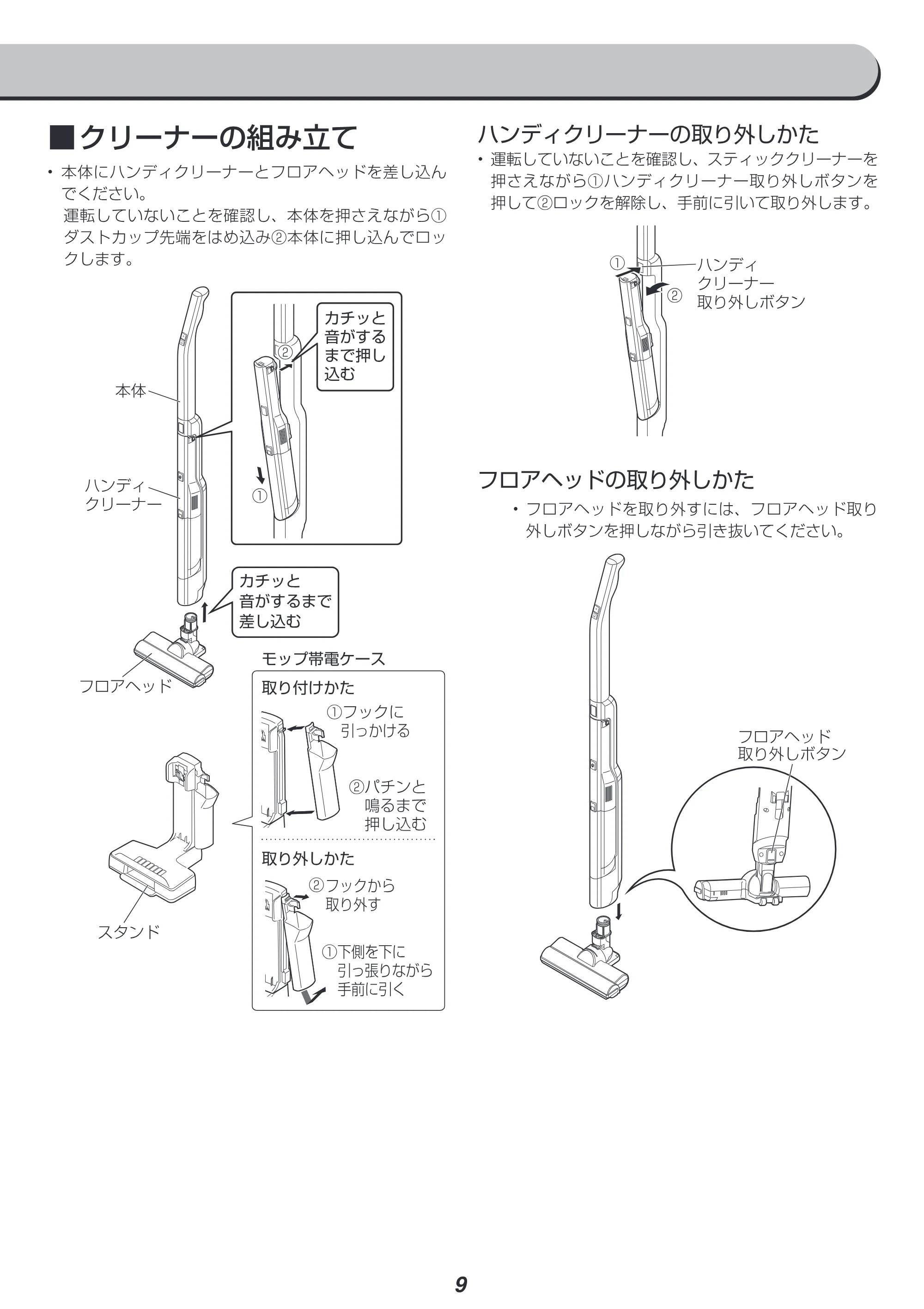 アイリスオーヤマ SCD-P1P 取扱説明書 — 原本ページ — 9ページ