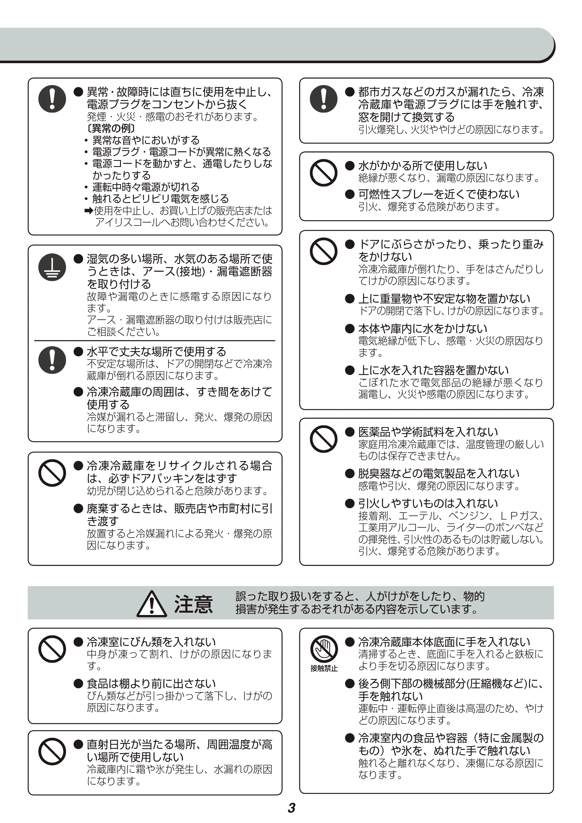 アイリスオーヤマ IRR-90TF 取扱説明書 — 原本ページ — 3ページ