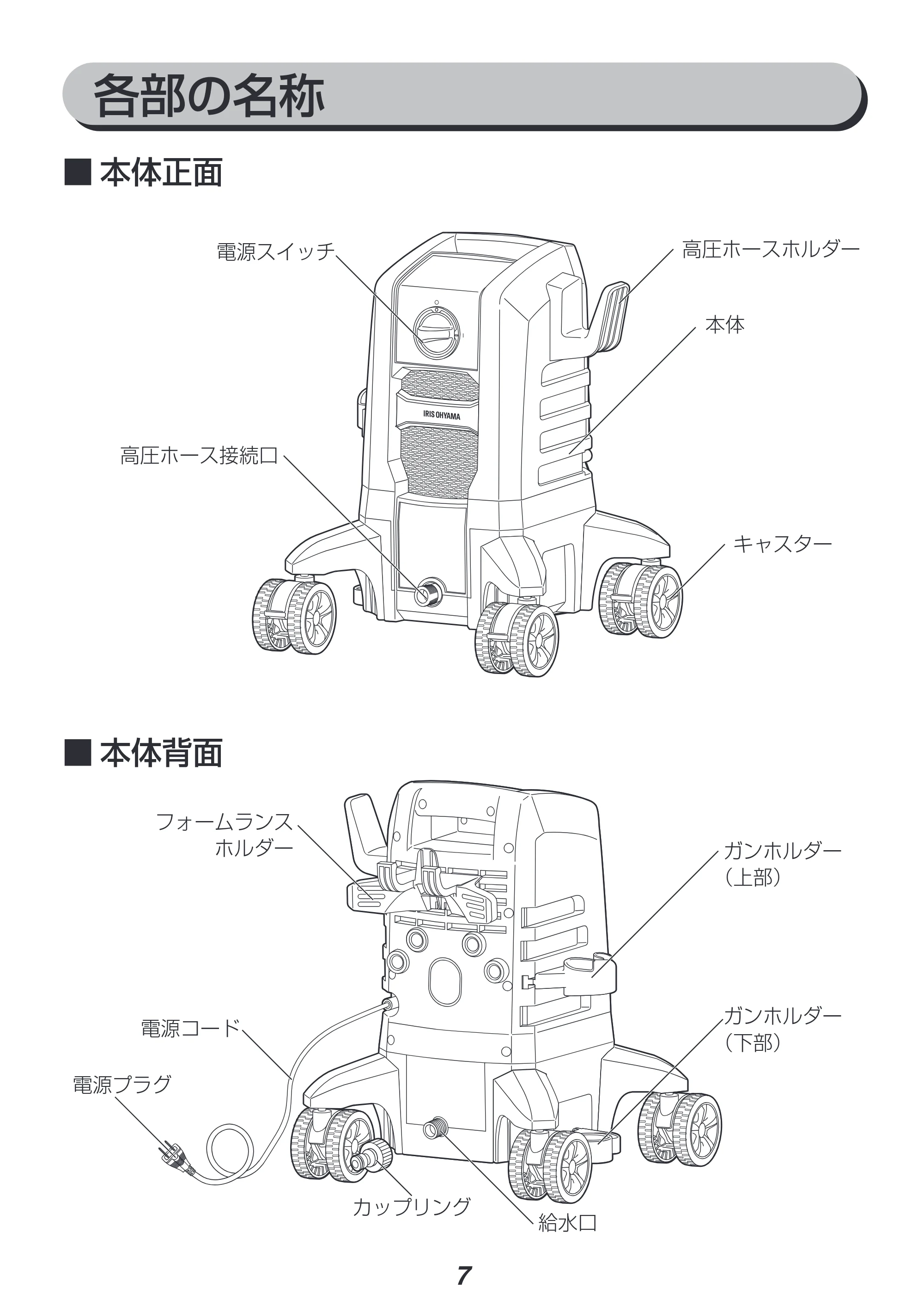 アイリスオーヤマ FBN-701 取扱説明書 — 原本ページ — 7ページ