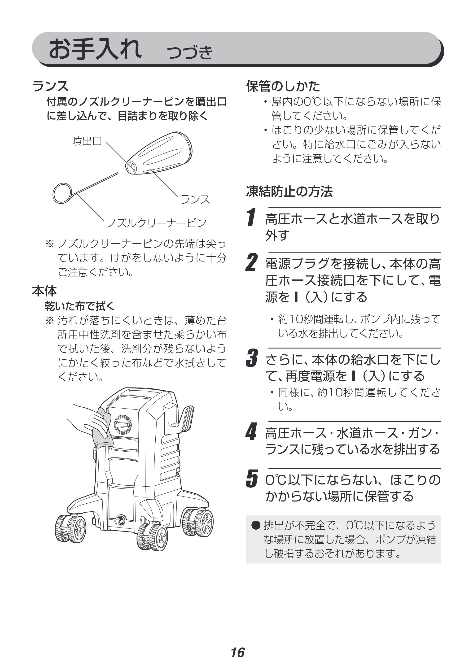 アイリスオーヤマ FBN-701 取扱説明書 — 原本ページ — 16ページ