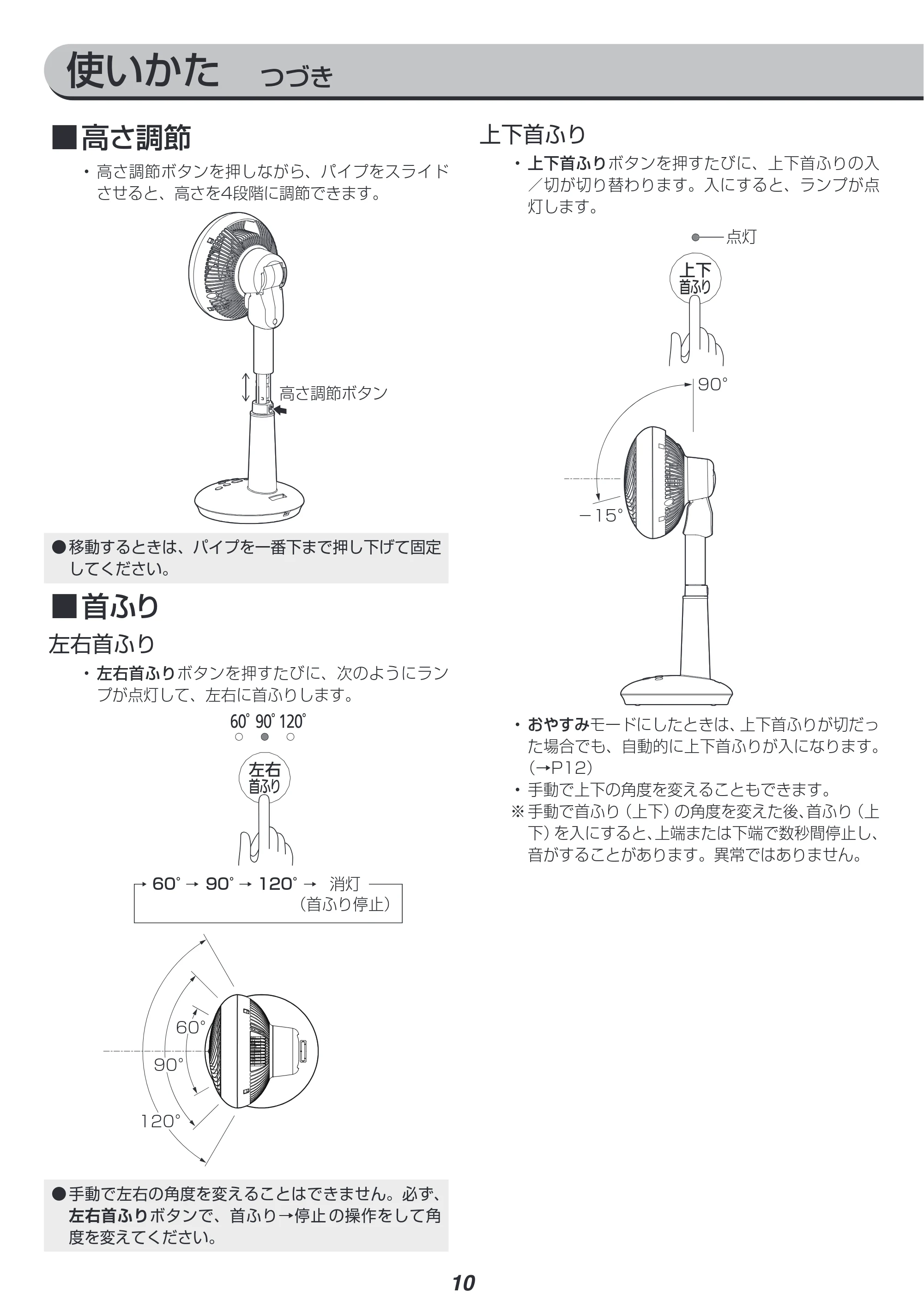アイリスオーヤマ STF-DC15T 取扱説明書 — 原本ページ — 10ページ