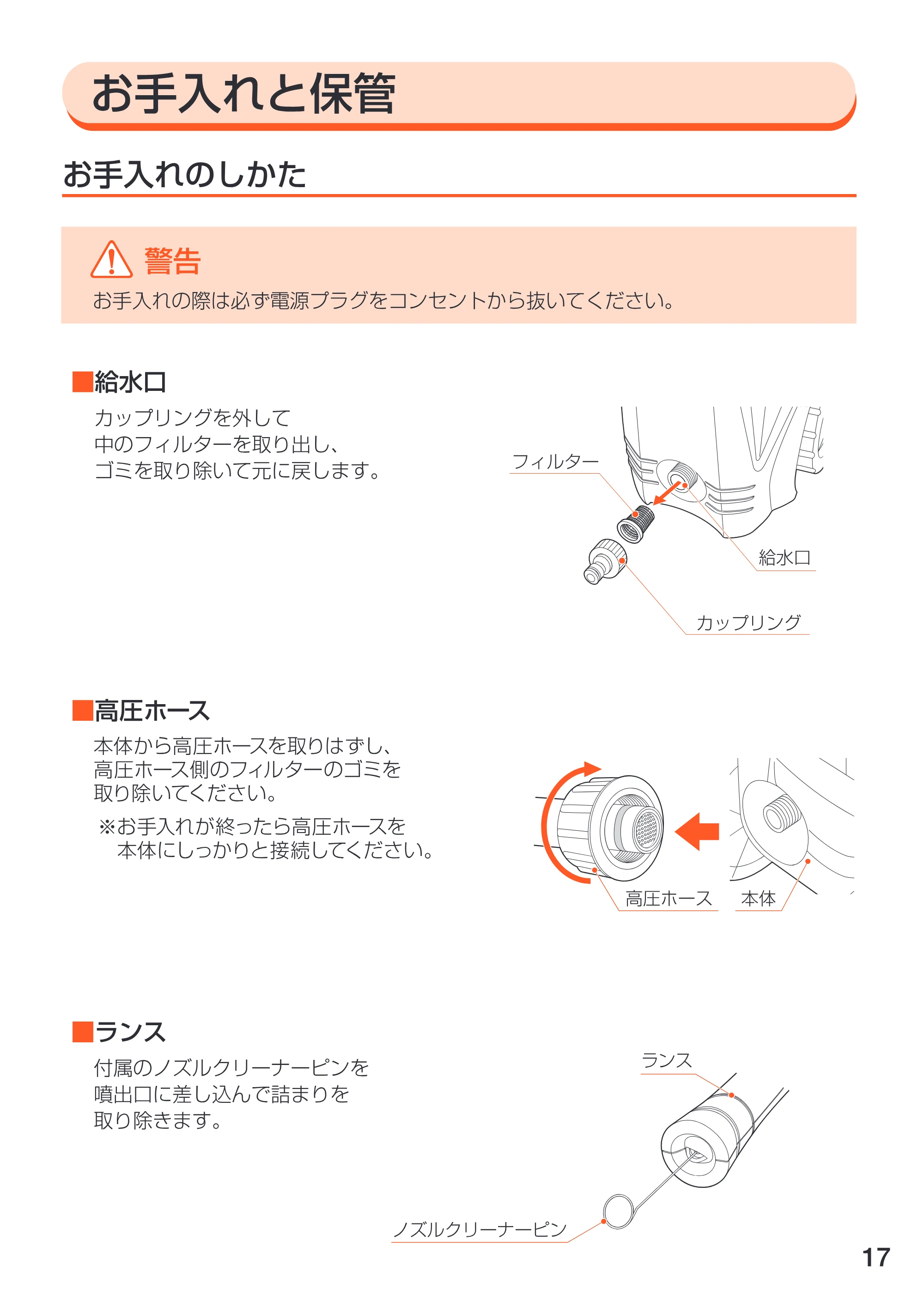 アイリスオーヤマ FIN-801W 取扱説明書 — 原本ページ — 17ページ
